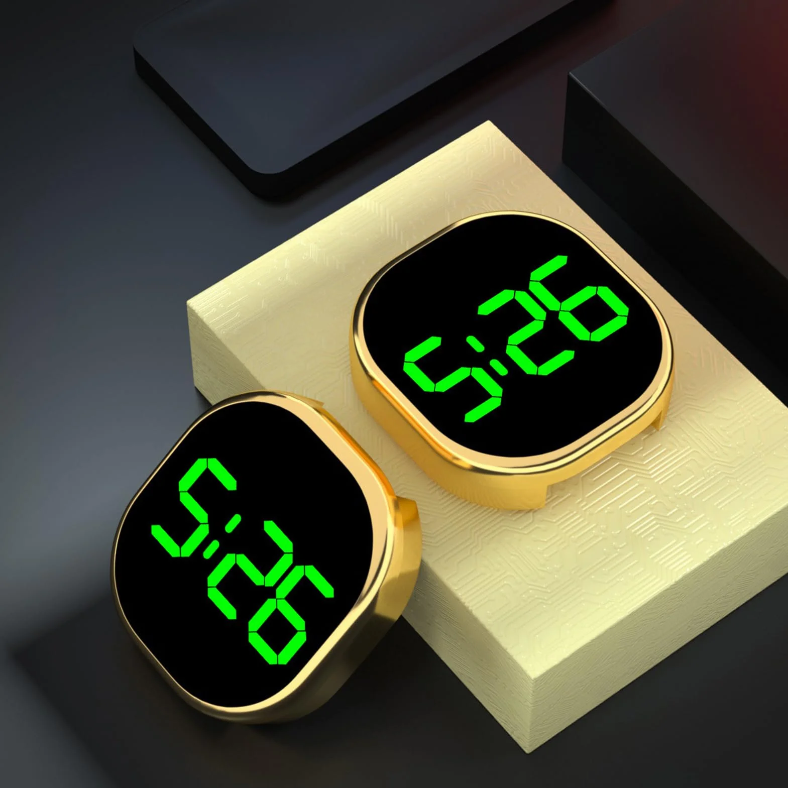 Orologio Adesivo per Cruscotto Auto,Orologio Digitale Automobilistico Adesivo con Display LCD | Orologio Da Tavolo Con Schermo LCD Leggibile Per Auto E Camion