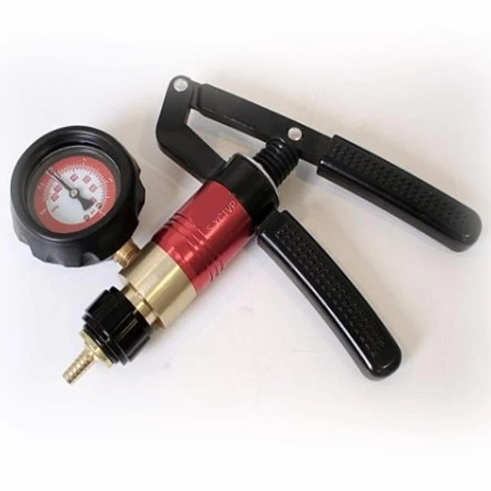 Pompa a Vuoto Manuale con Vacuometro – Kit Test Depressione e Pressione per Auto – Strumento Diagnosi per Freni, Turbo ed EGR con Tubi e Adattatori in Valigetta
