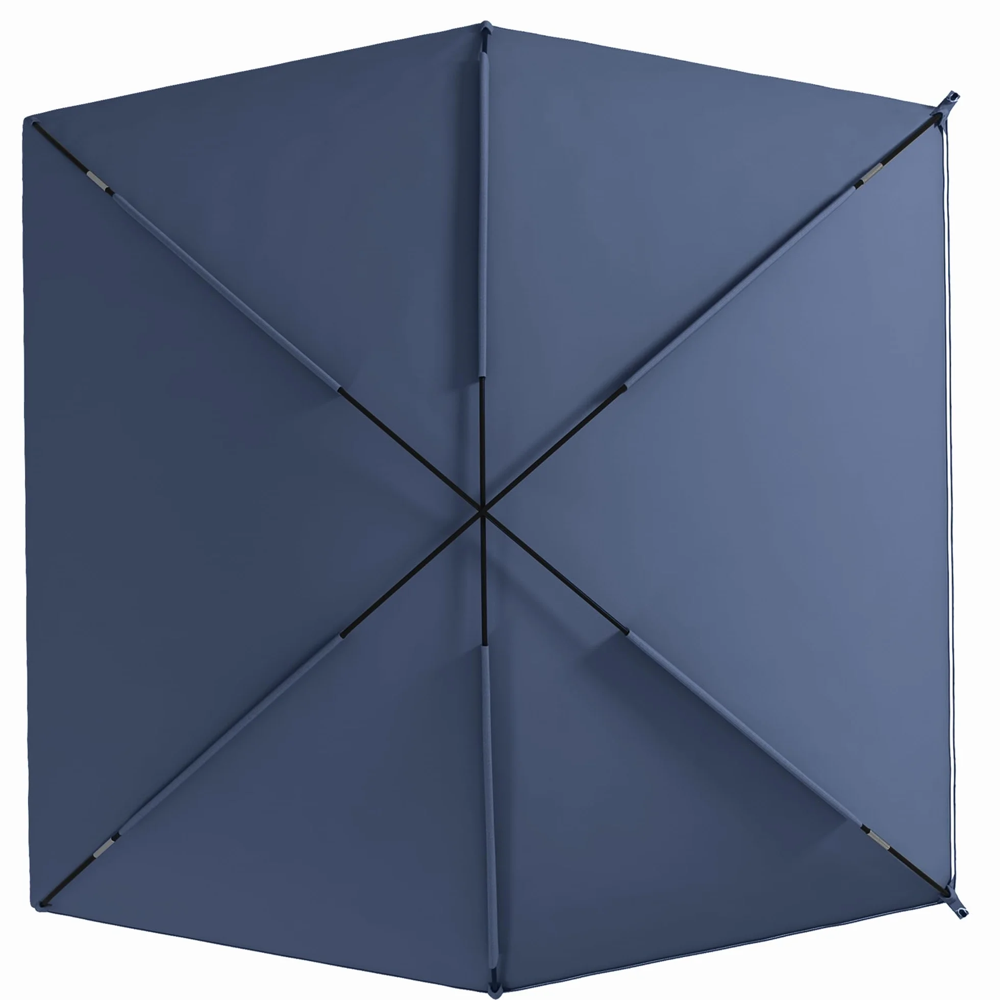 Outsunny Tendalina ad Arco Portatile con Paletti Regolabili e Borsa da Trasporto, Tenda per Auto in Poliestere, Acciaio e Fibra di Vetro, 290x278x230-260 cm, Blu