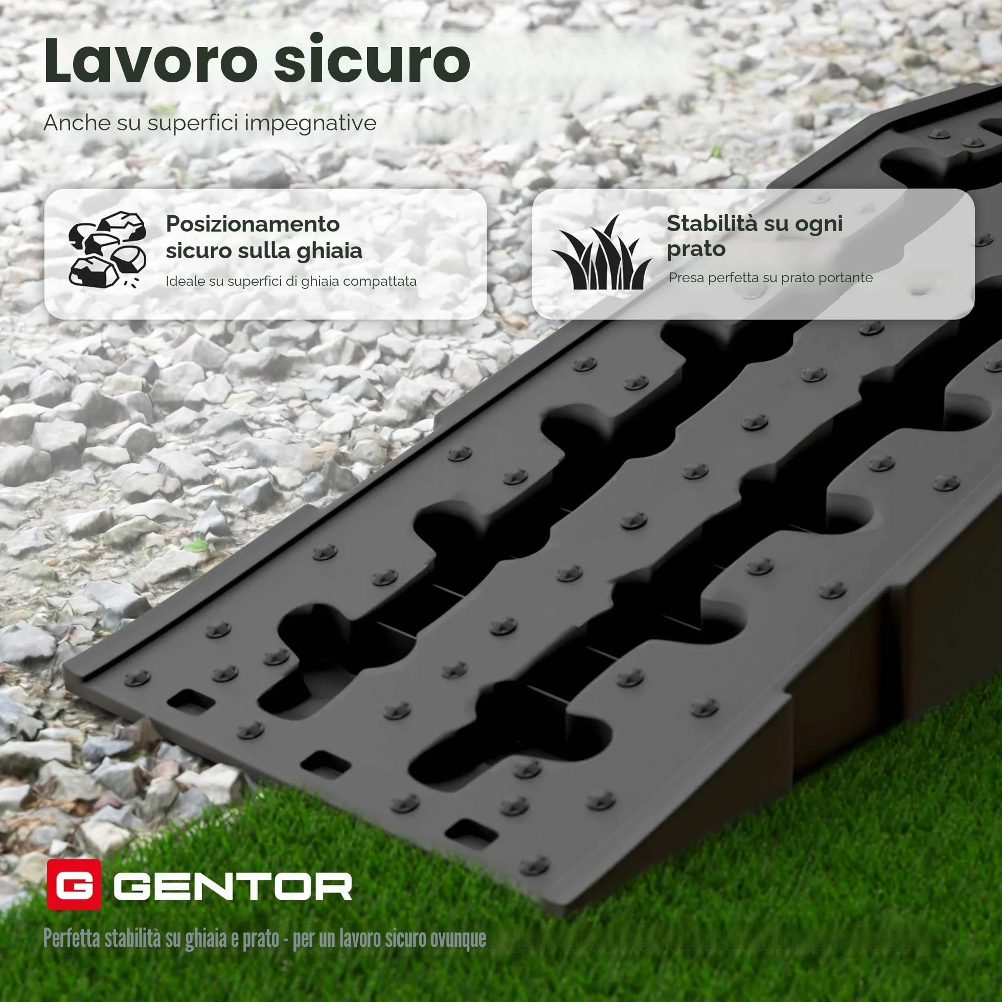 Set di 2 rampe di carico per auto, auto e rimorchi, rampa per auto fino a 5 tonnellate di carico – aiuto di carico per camper, garage e officina – ad alta capacità come alternativa al cric