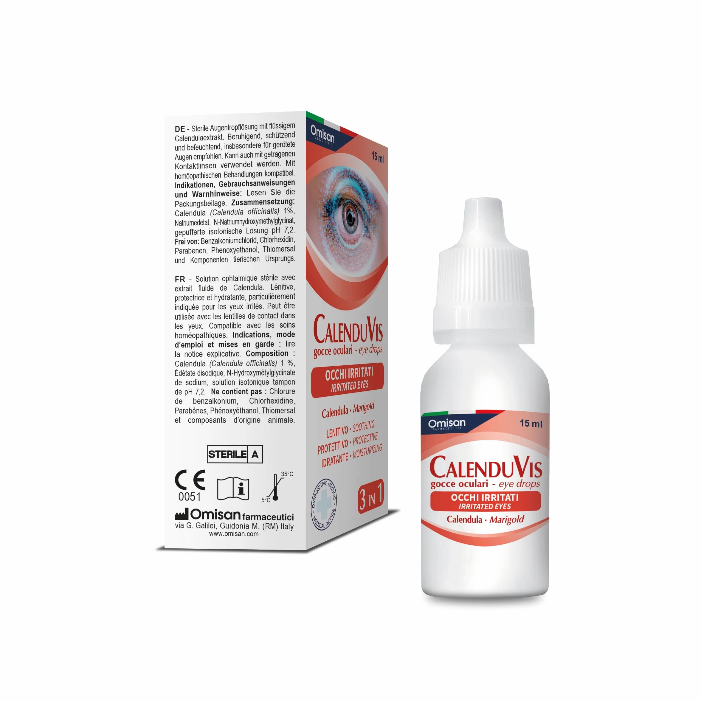 Calenduvis Gocce Oculari con Estratto di Calendula 15 ml