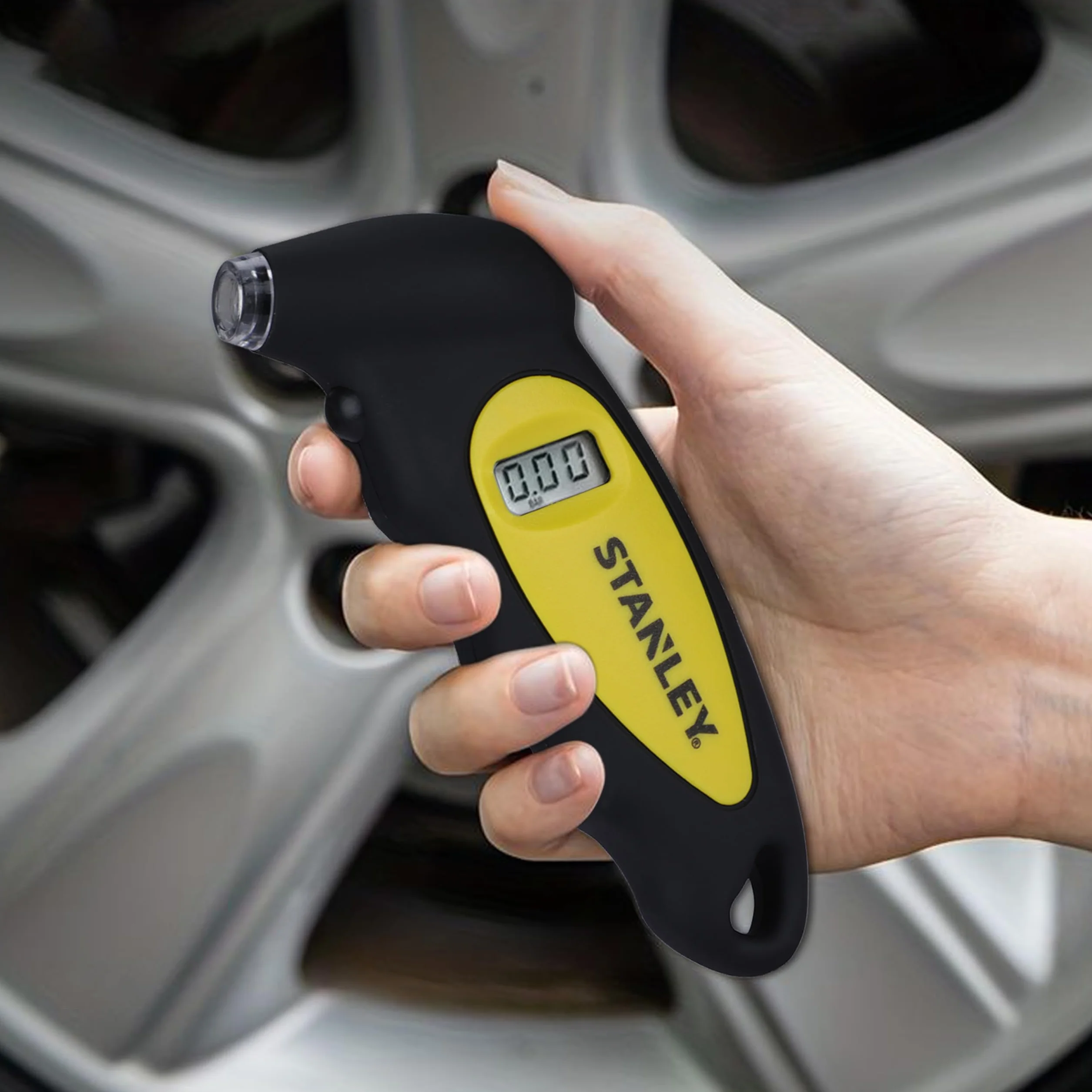 STANLEY Tester di pressione di pneumatico Digitale, nero STHT80874-0