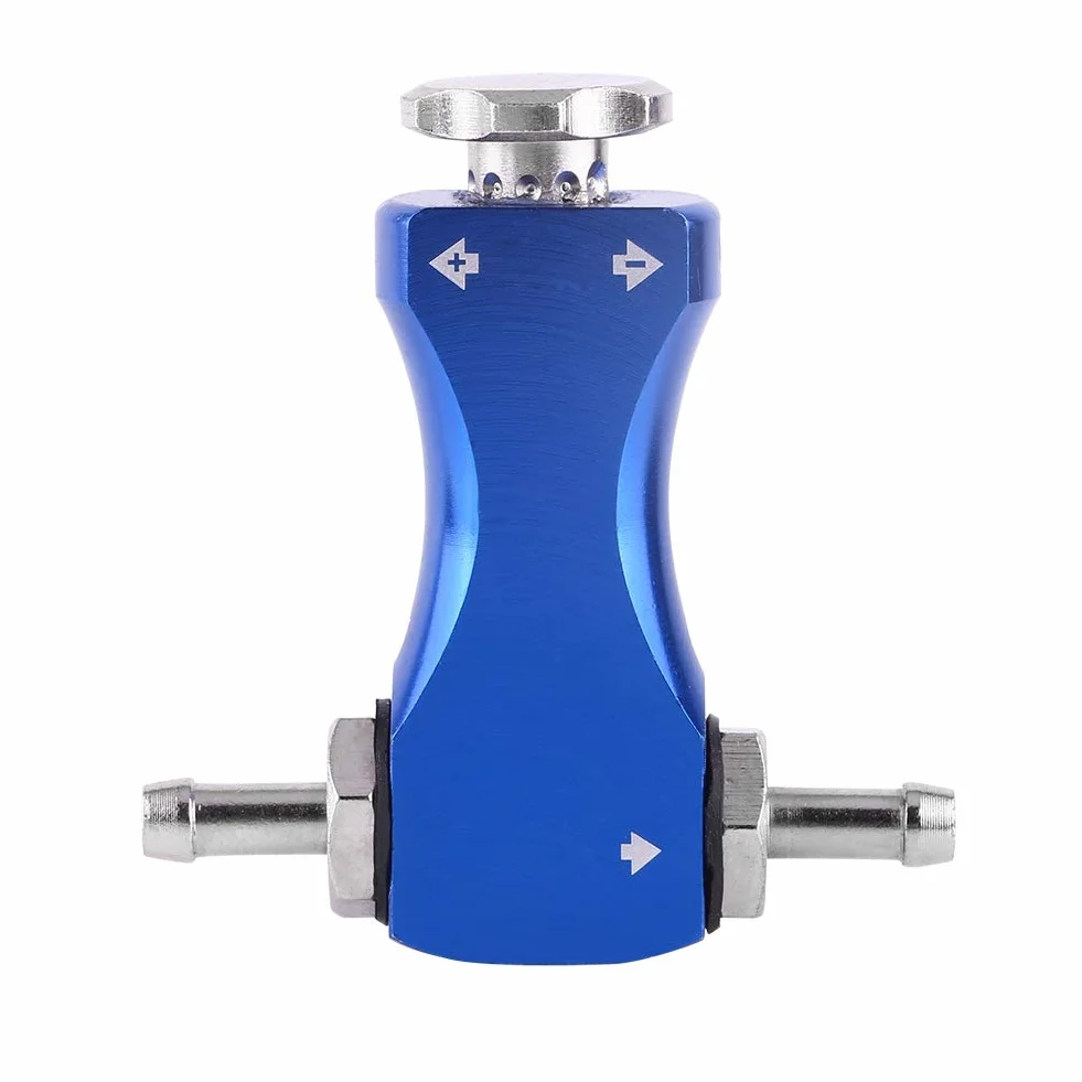Turbo Boost Controller Manuale, Kit Controllo Boost Regolabile 1-30 PSI, Valvola di Sfiato Bilanciata per Auto Benzina, Alluminio Lavorato CNC, Montaggio in Cabina (Blu)