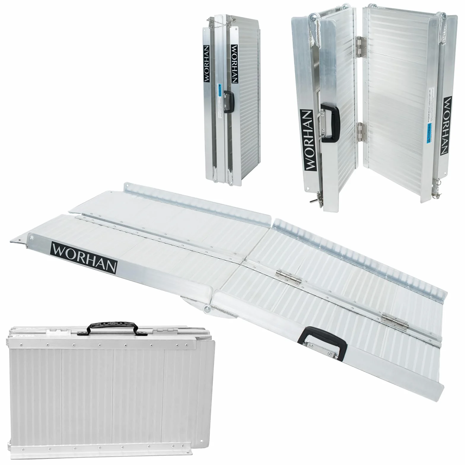 RAMPA DI CARICO A VALIGIA IN ALLUMINIO max 272 KG PER SEDIA A ROTELLE GRANDE SELEZIONE (122cm) R4
