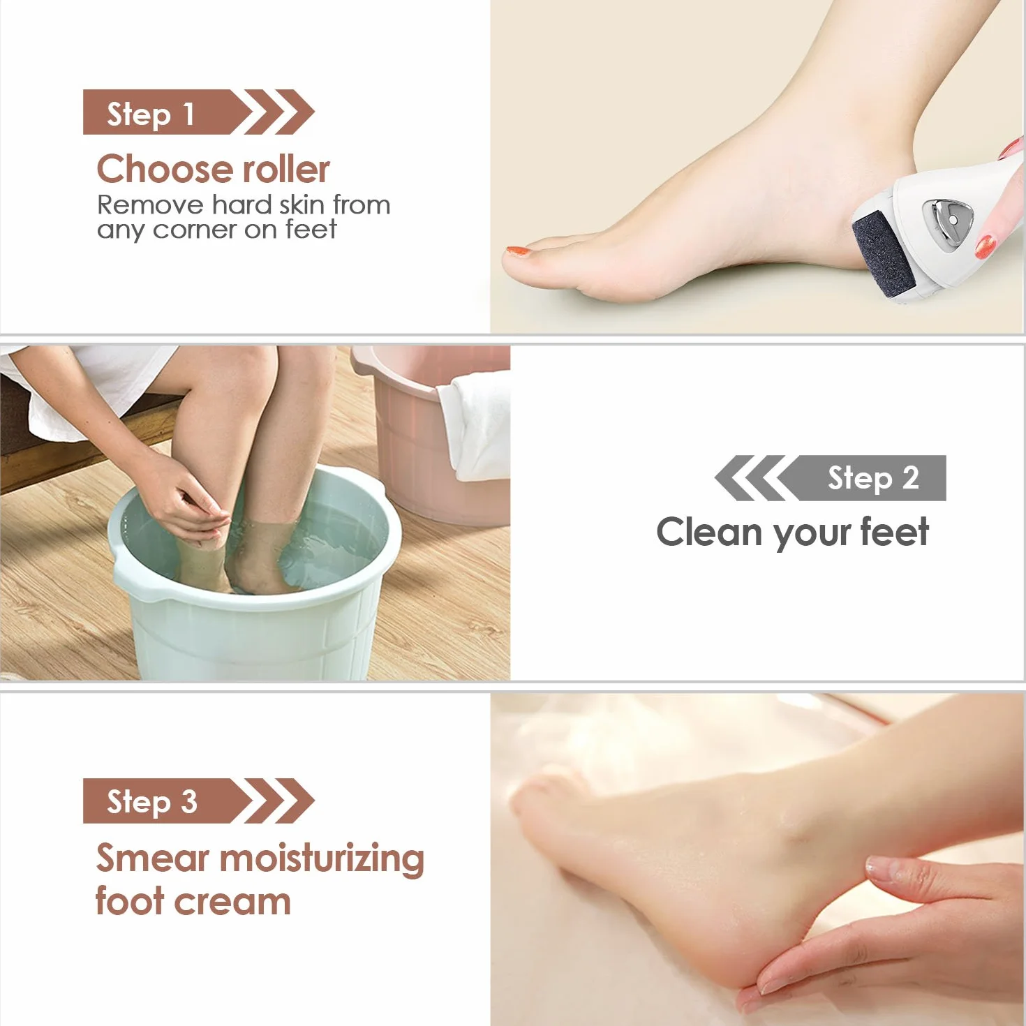 MYCARBON Pedicure Elettrico Professionale Ricaricabile con 6 Rulli Ricambio