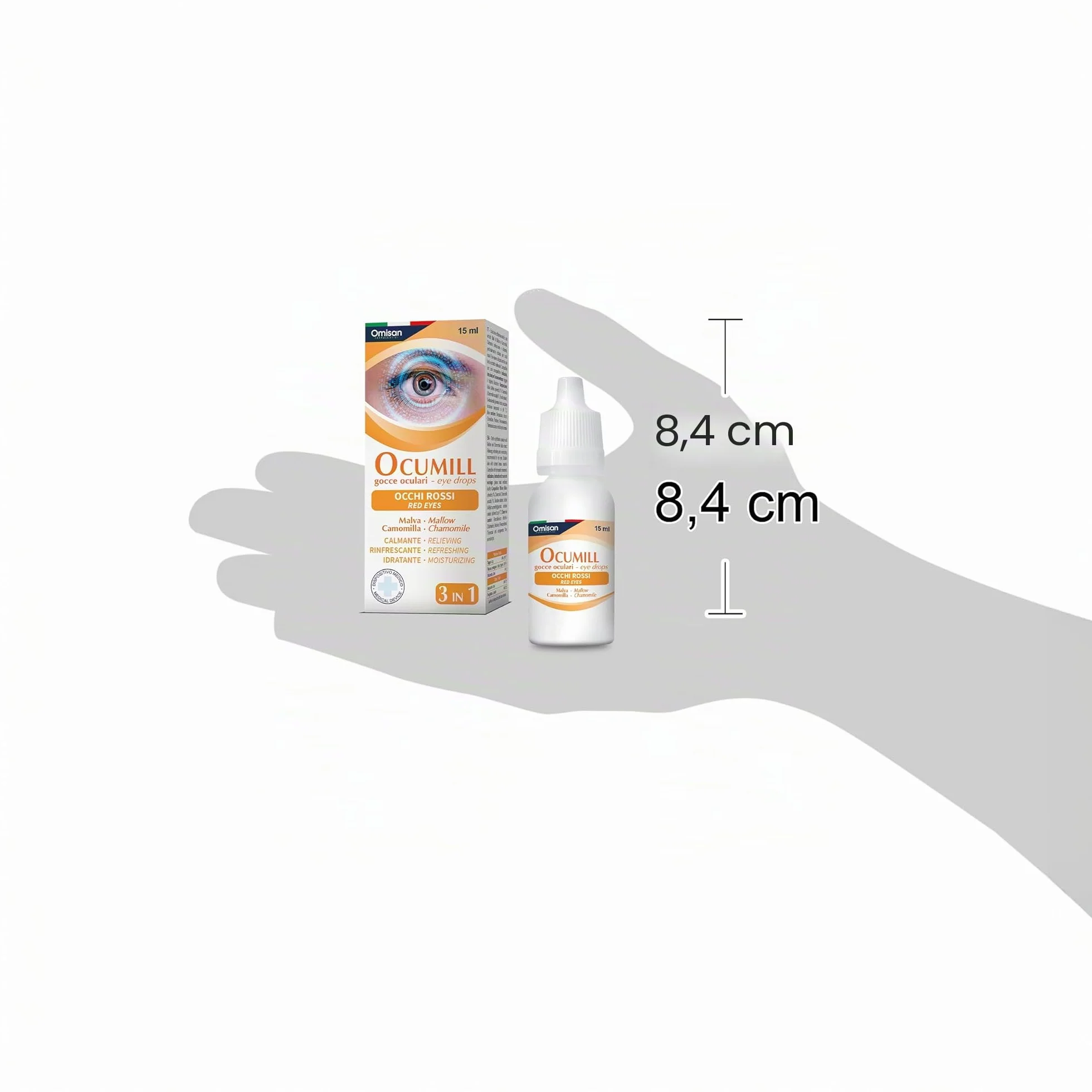 Ocumill 3 in 1 Gocce oculari con Camomilla e Malva 15 ml