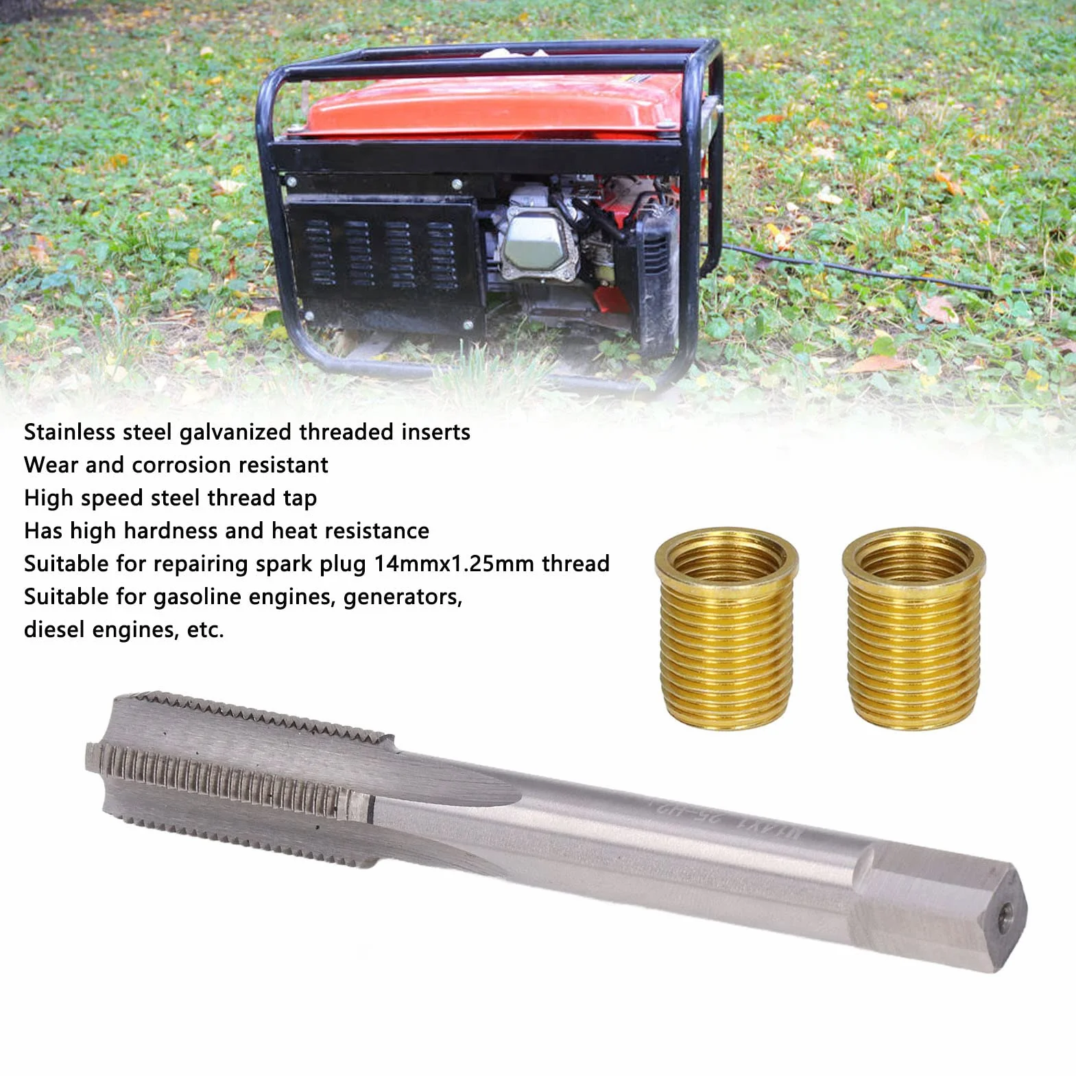 Kit Riparazione Candele M12x1,25 M14x1,25 Tubo Filettato Rubinetto