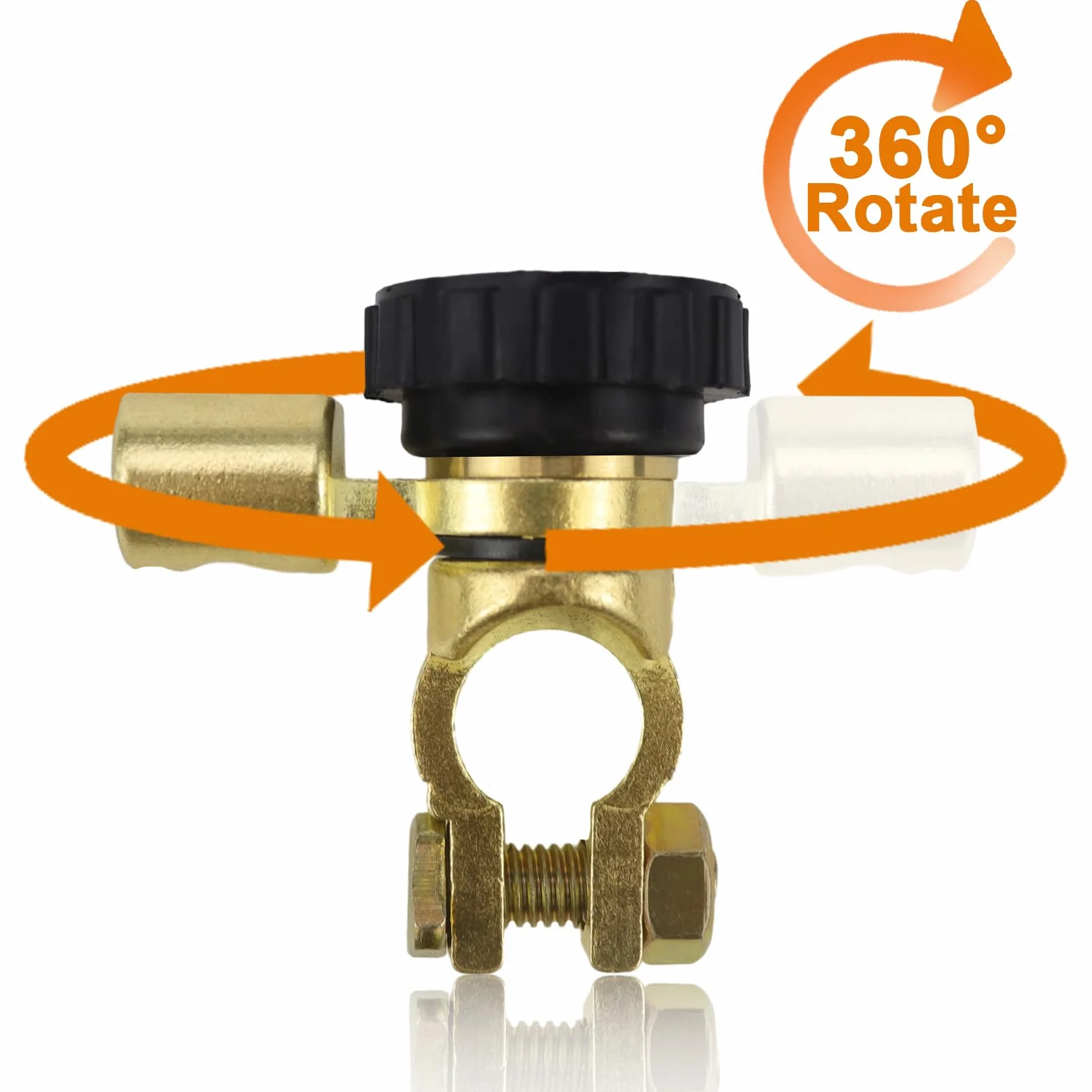 Morsetto Interruttore Stacca Batteria, Lega di Zinco Interruttore Della Batteria Stacca Batteria per Auto L Shape Staccabatteria 12V, per Testa Della Batteria per Auto da 15.5-17 mm (nero)