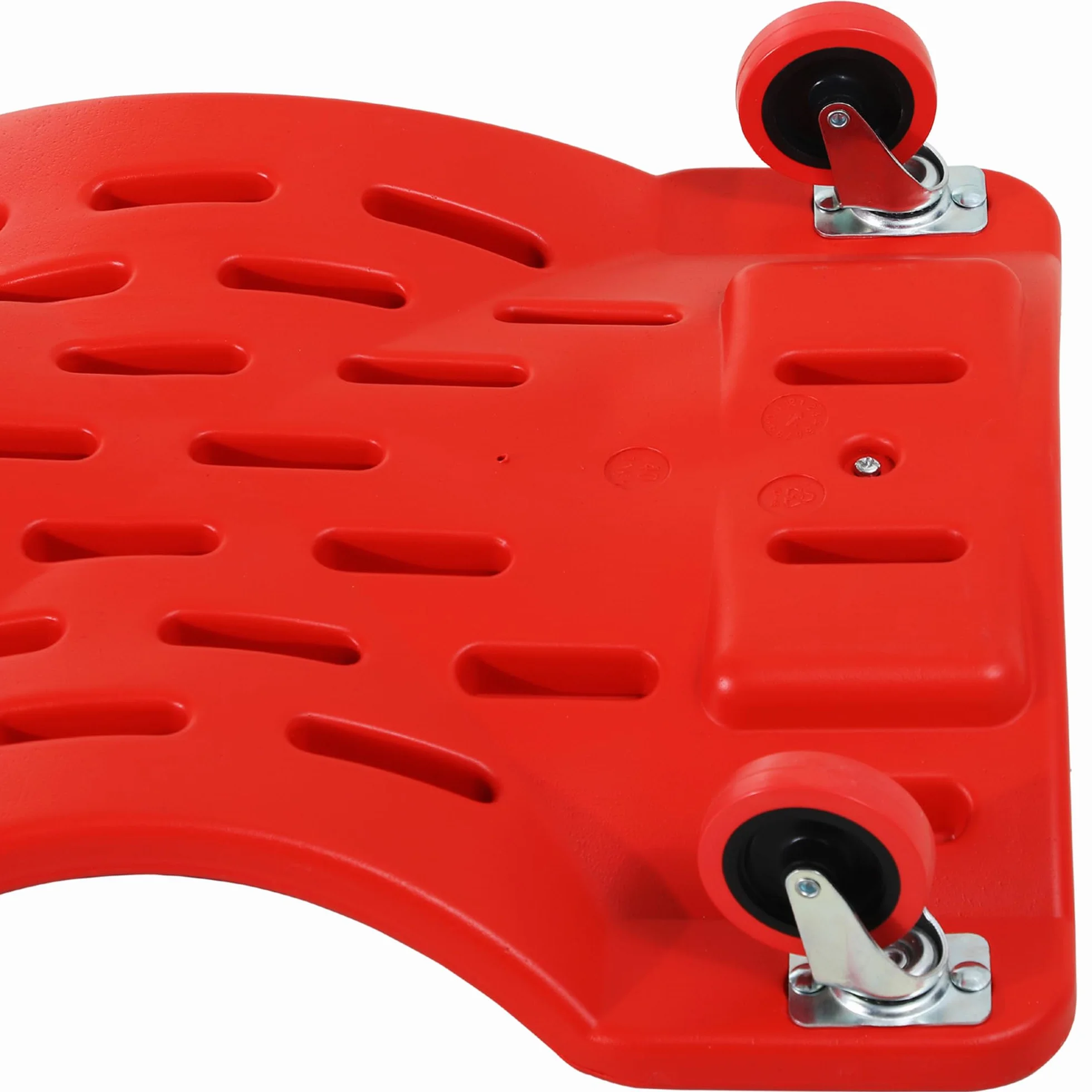 DURHAND Carrello sotto Auto Meccanico 6 Ruote 100x48x12 cm Rosso