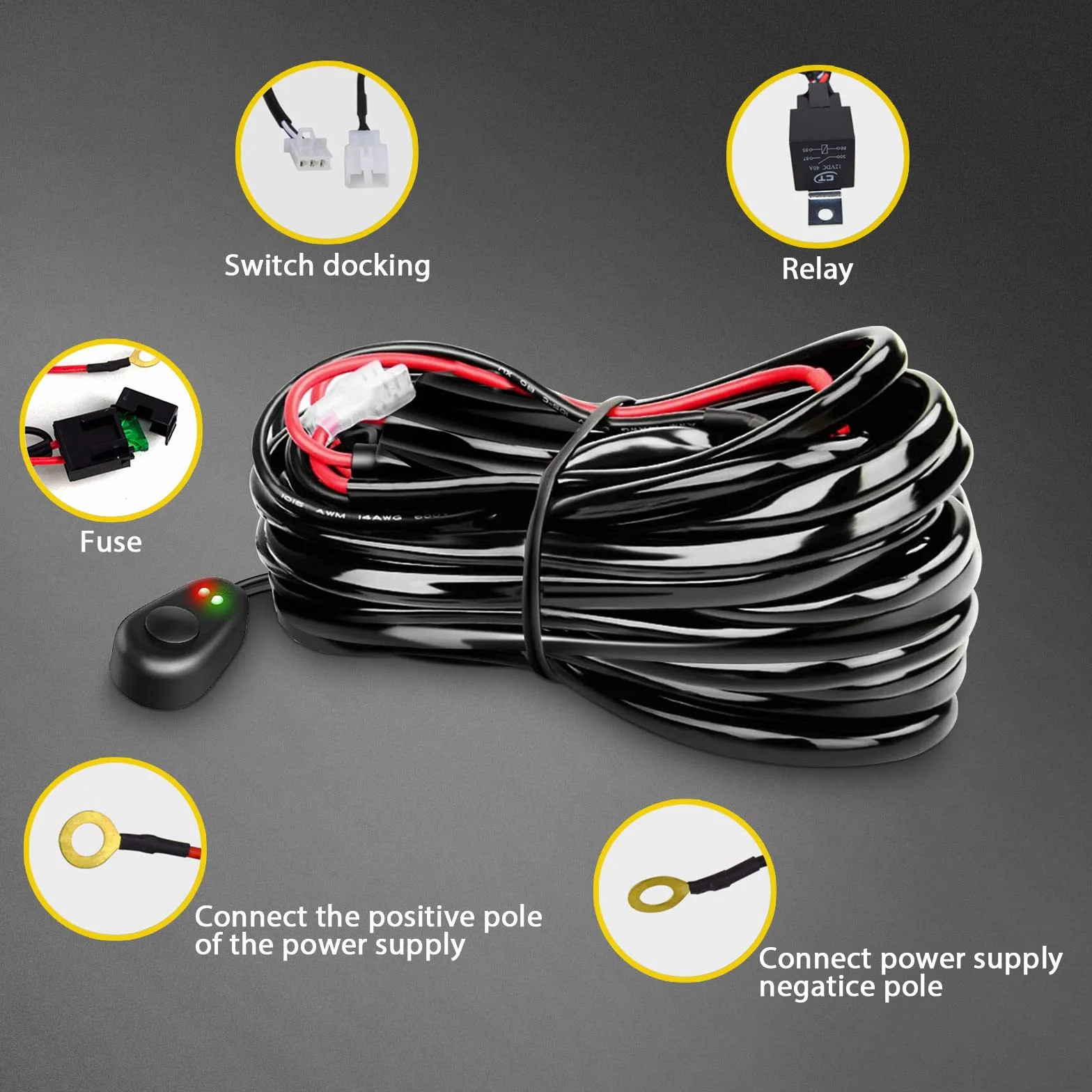 RIGIDON 44 Pollici 112cm 210W Barra Led Fuoristrada Con Cablaggio Kit, 12V 24V Barra Luce Led, Singola Fila Barra Led Per Auto Trattore Camion SUV UTE ATV Barca 4x4 Veicoli Offroad, Spotlights 6000K