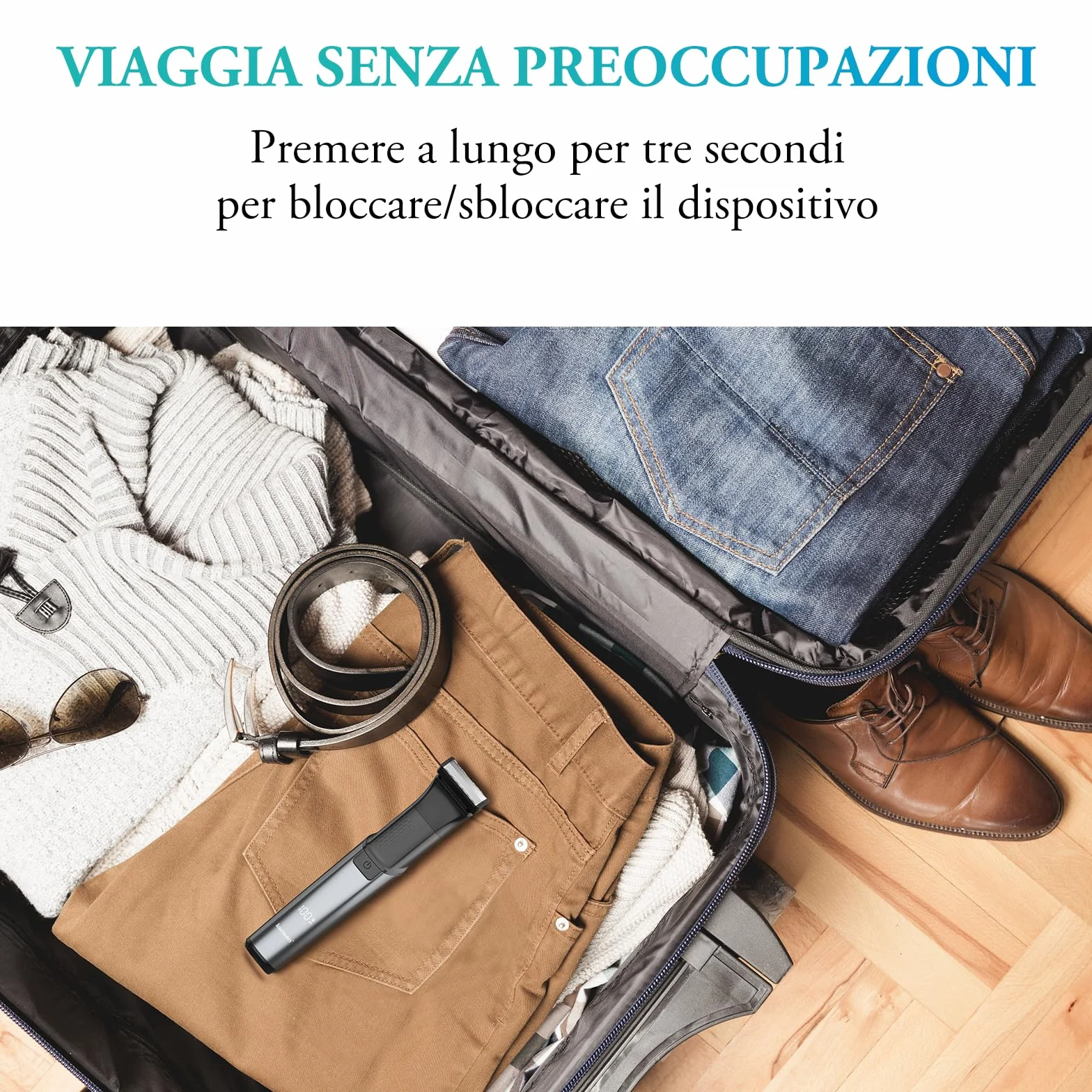 kensen Rasoio Elettrico Corpo Uomo Impermeabile 2 In 1 Depilatore Wet&Dry con Pettini Regolabili 1-10mm 100 Minuti Autonomia