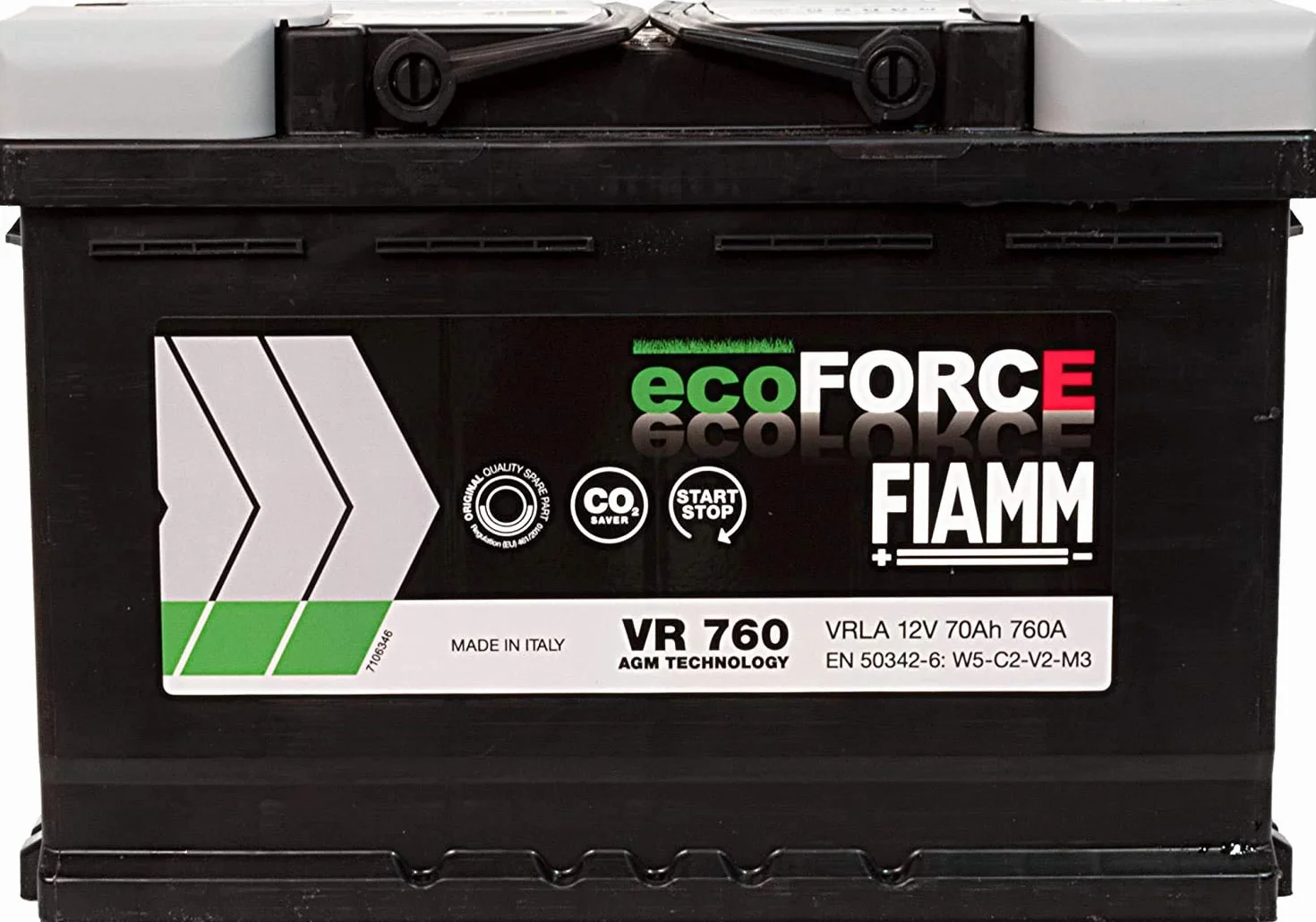 Fiamm VR760 Ecoforce Batteria per Auto 278 x 176 x 190 mm 760A