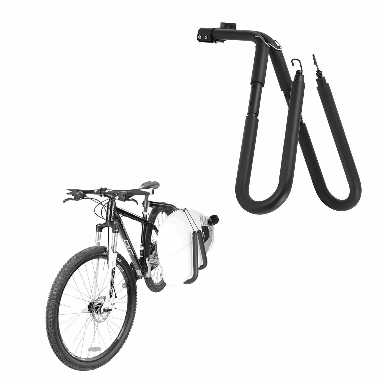 Porta tavola da surf per bici lega alluminio montaggio rapido clip nero