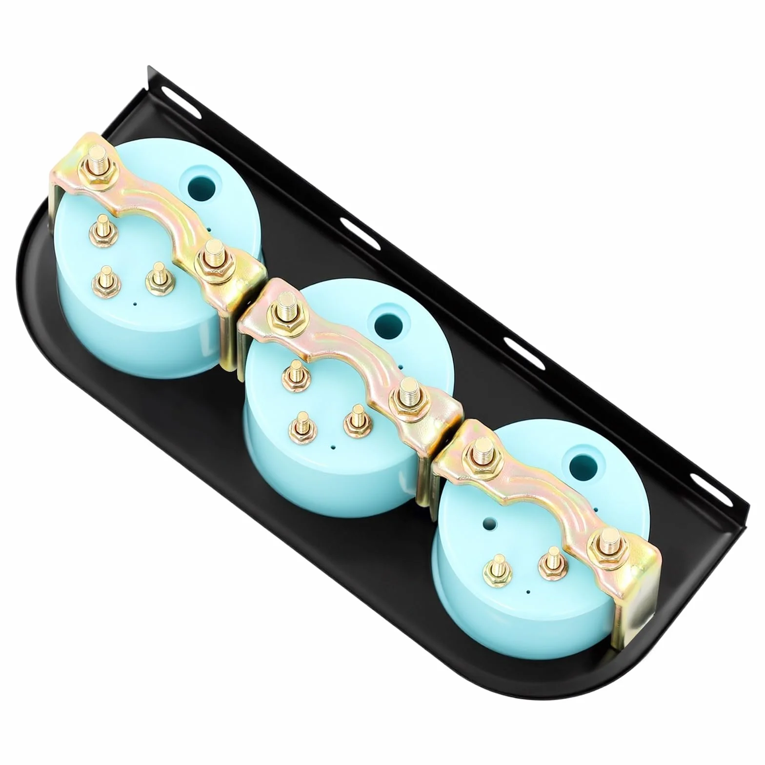 Set di strumenti aggiuntivi universali da 52 mm 3 in 1, misuratore di temperatura dell'olio, indicatore di pressione dell'olio, voltmetro, adatto per la maggior parte delle auto da 8-16V, quadrante