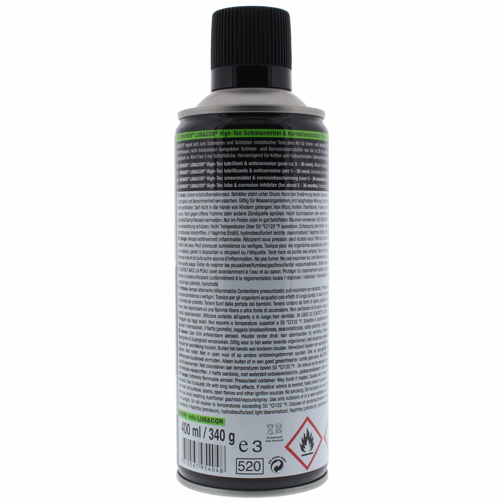 Brunox LUB & COR 400 ml lubrificante Spray per armi anticorrosione