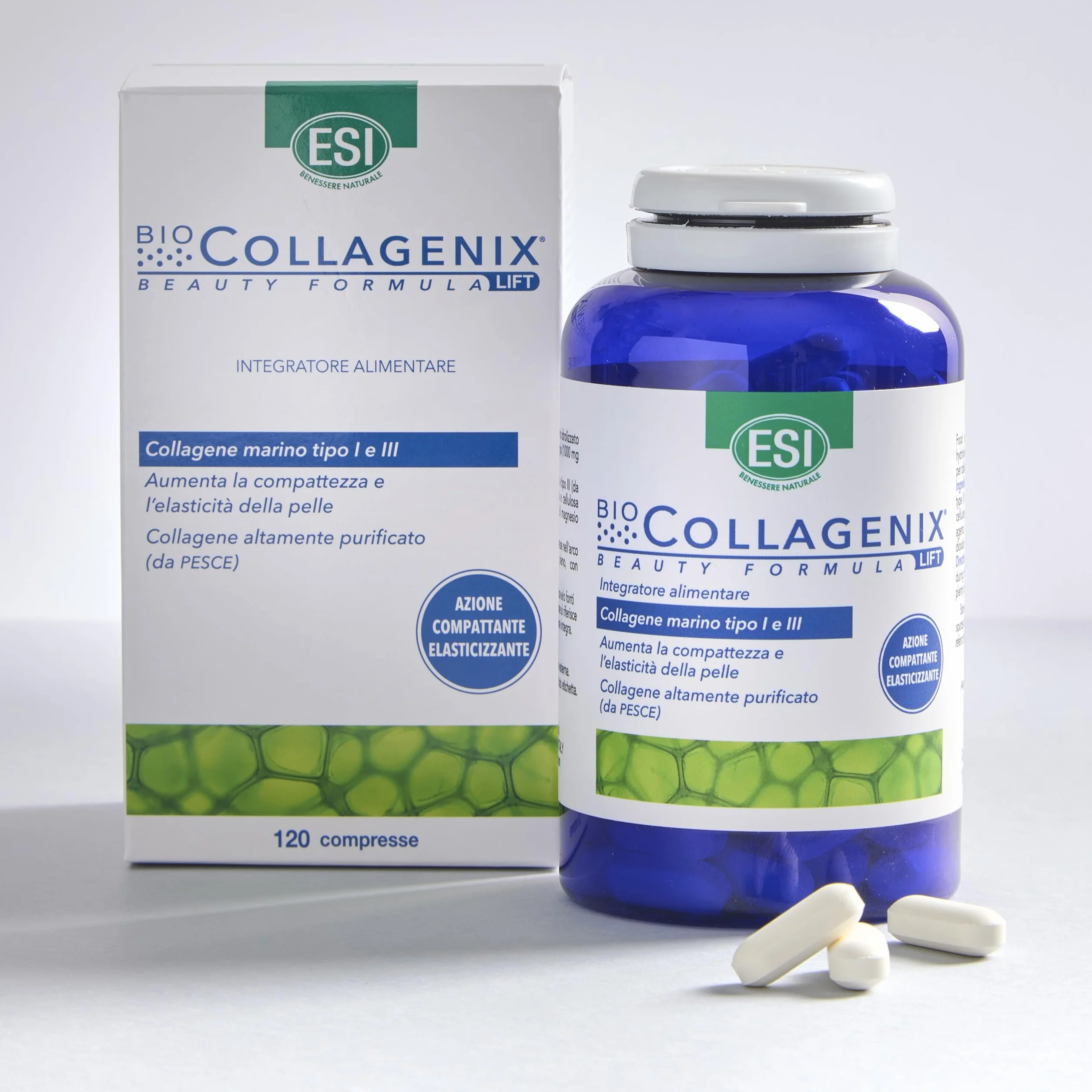 ESI Biocollagenix Integratore Alimentare Collagene Marino Idrolizzato 1000 mg 120 Compresse