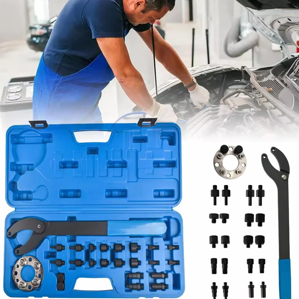 Chiave di Serraggio per Alberi a Gomiti 420mm Apertura Max 146mm Metallo ABS Nero Compatibile VW Audi Skoda