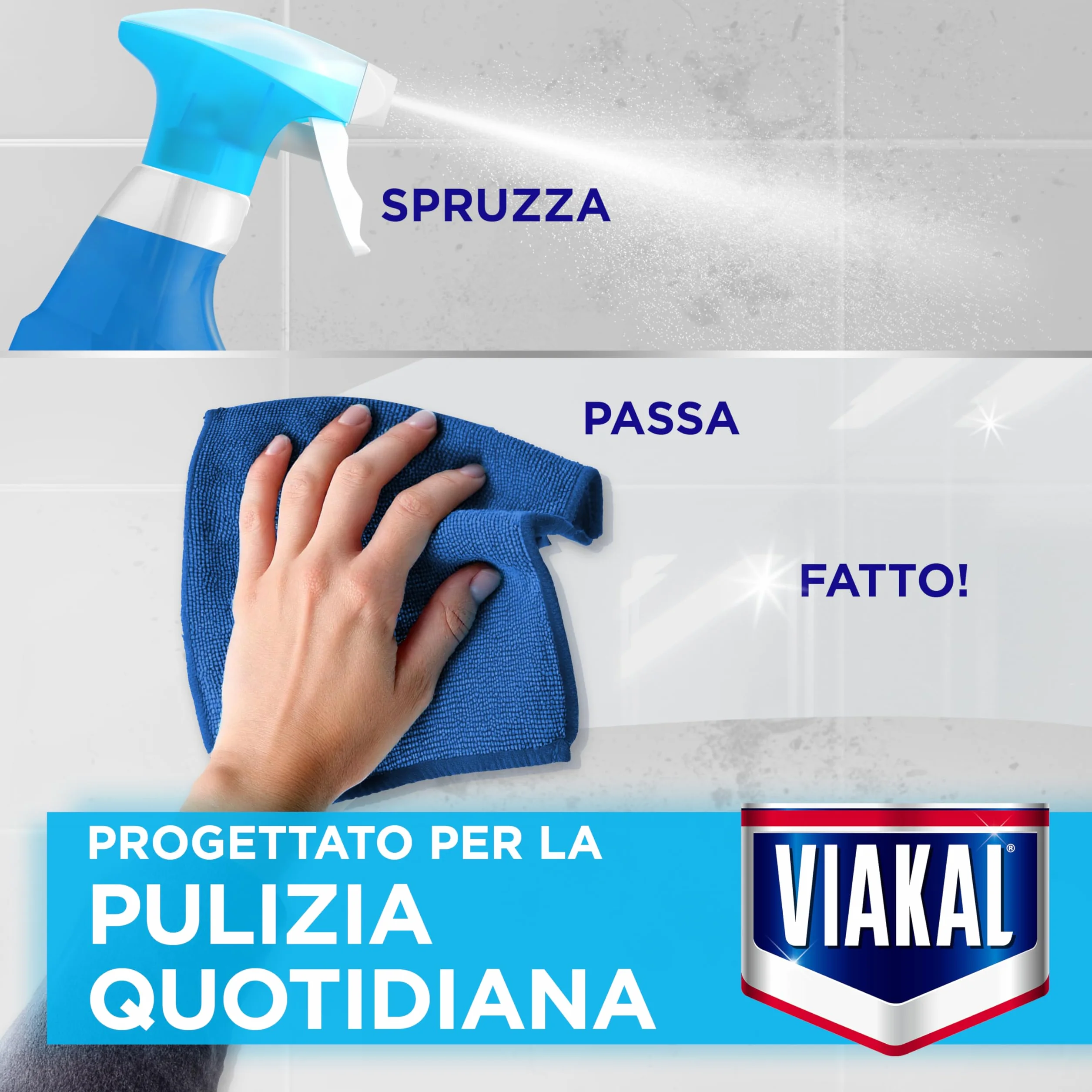 Viakal Spray Classico Anti-goccia 800ml Anticalcare Bagno