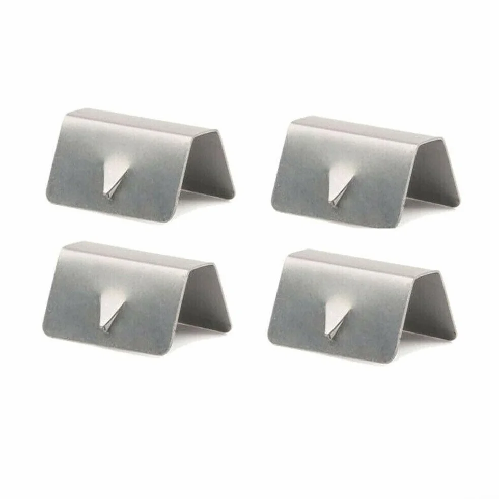 12 Clip per Deflettore d'Aria Acciaio Inox Heko G3 Sned 20 x 16 mm Argento