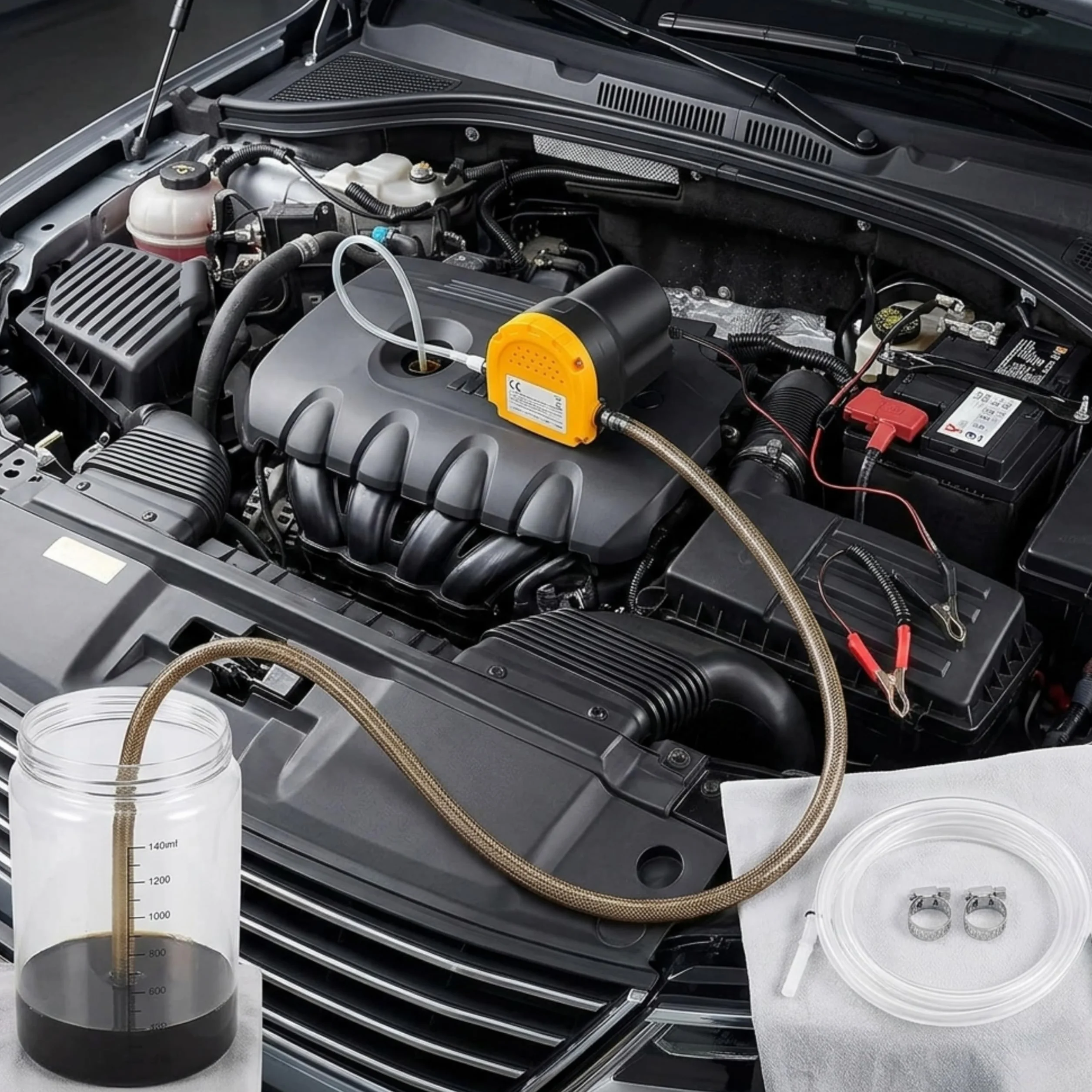 Yasta Pompa Olio Elettrica 12V Kit Travaso Aspira Liquidi Diesel Gasolio Carburante 1.5L/min