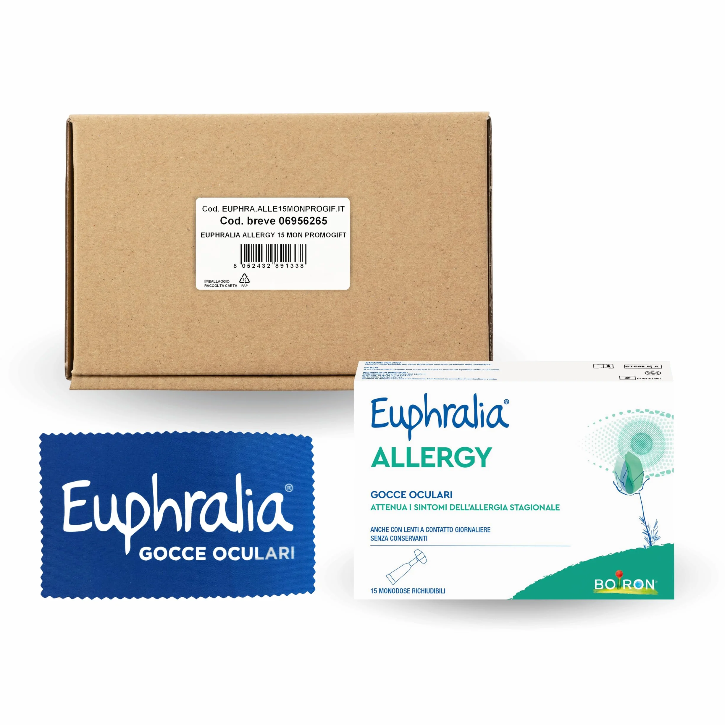 Euphralia Allergy Gocce Oculari Allergia Congiuntivite Allergica Acido Ialuronico Vitamina B12 15 Monodose Richiudibili