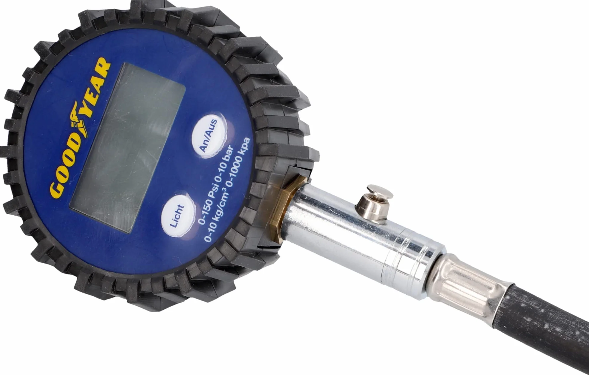Goodyear Tester di Pressione Pneumatici Digitale 0-10 Bar 50 cm Nero