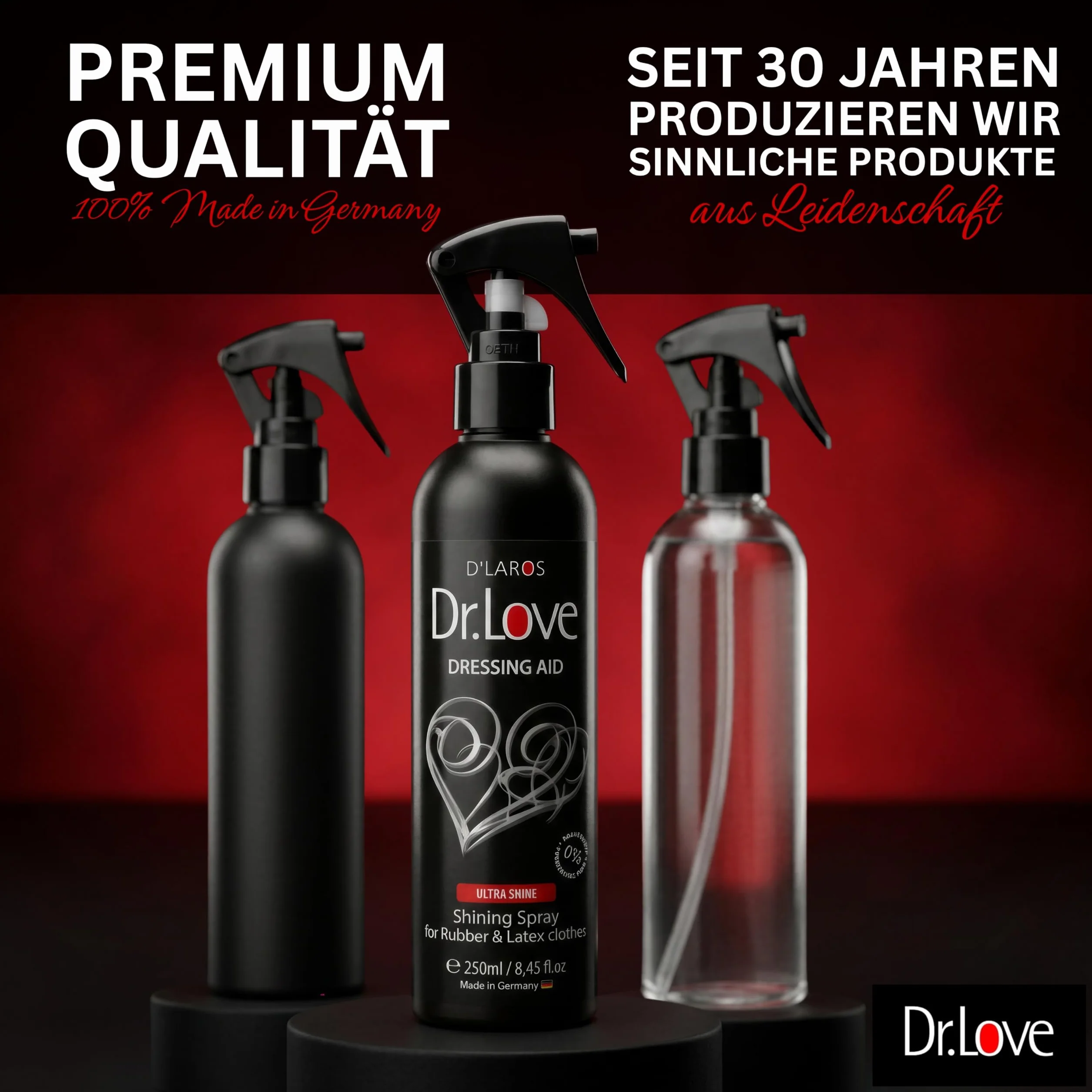Dr. Love Shining Spray 250 ml do pielęgnacji lateksu, olej silikonowy, bezwonny