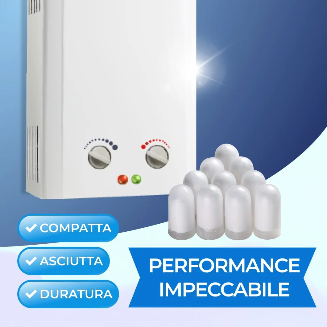 Polifosfati per Caldaia, Ricarica Universale 10 Pastiglie Anticalcare Anticorrosivo