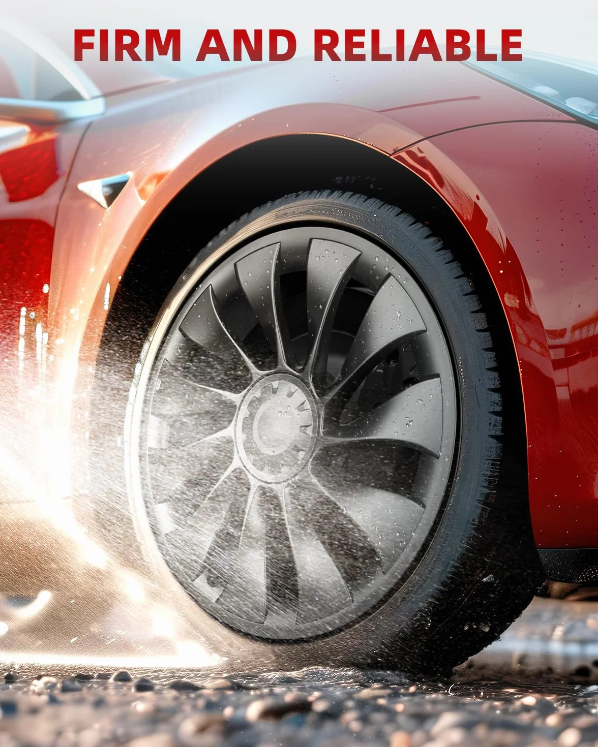 Tesla Model Y 21 Pollici Protezione Cerchio ABS Uberturbina Gunpowder 4 Pezzi