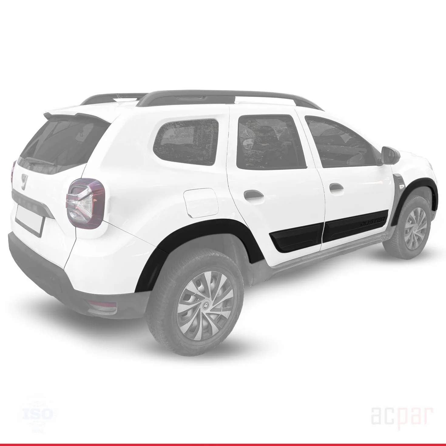 Dacia Duster 2018-2024 Kit Parafanghi Protezione Paraurti NERO
