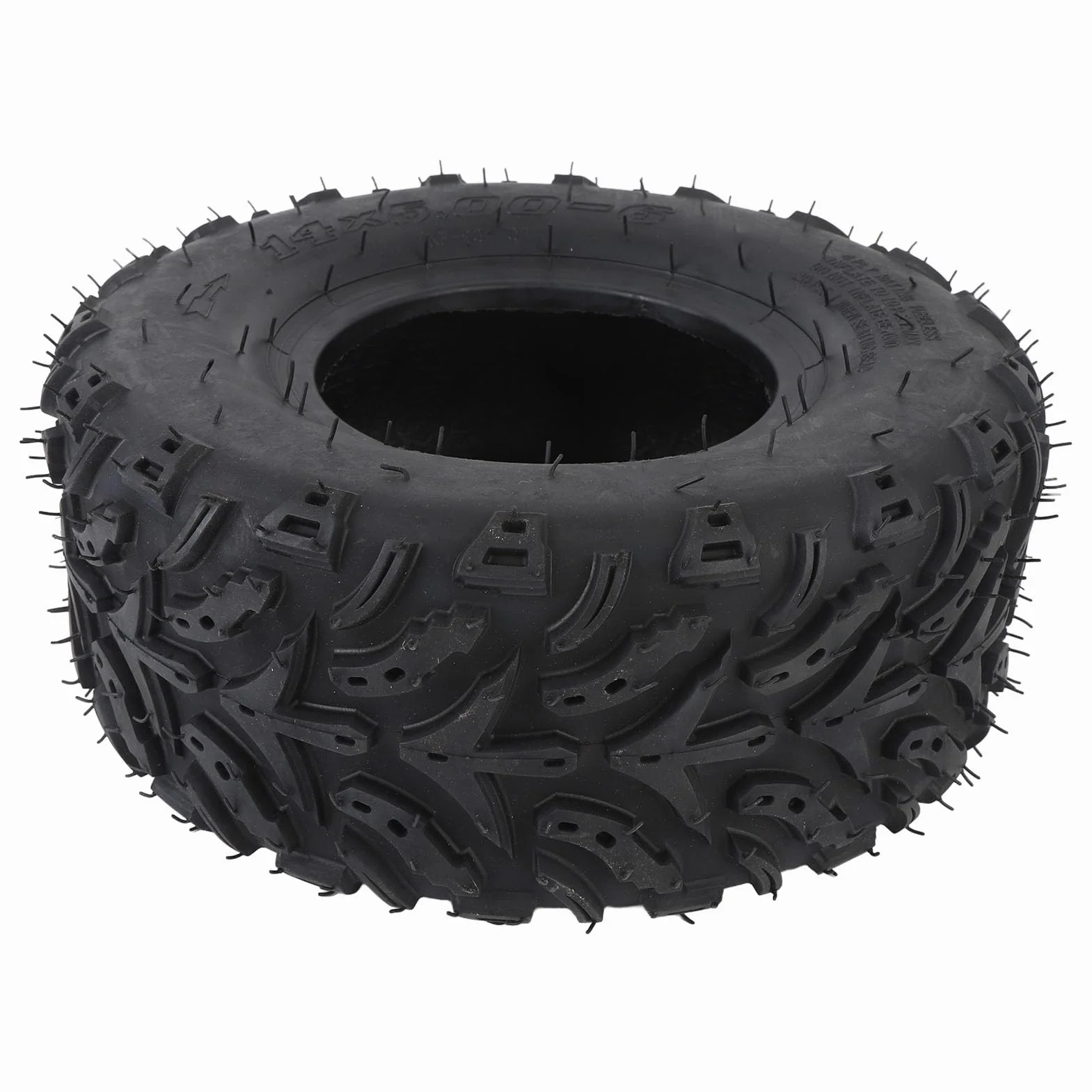 14x5.006 Pneumatico per Ruota Anteriore con Cerchio in Gomma, Elevata Durata per ATV, Quad, Fuoristrada, Go Kart, Carrello da, Mini Bici, Maneggevolezza Migliorata su Fango,