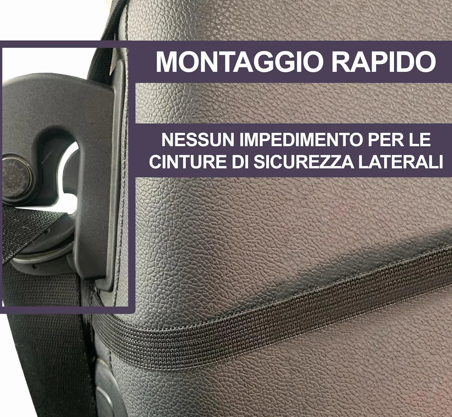 Coprisedili Auto per Smart Made in Italy Set Copri-sedile Anteriori Coppia Nero/Grigio Scuro