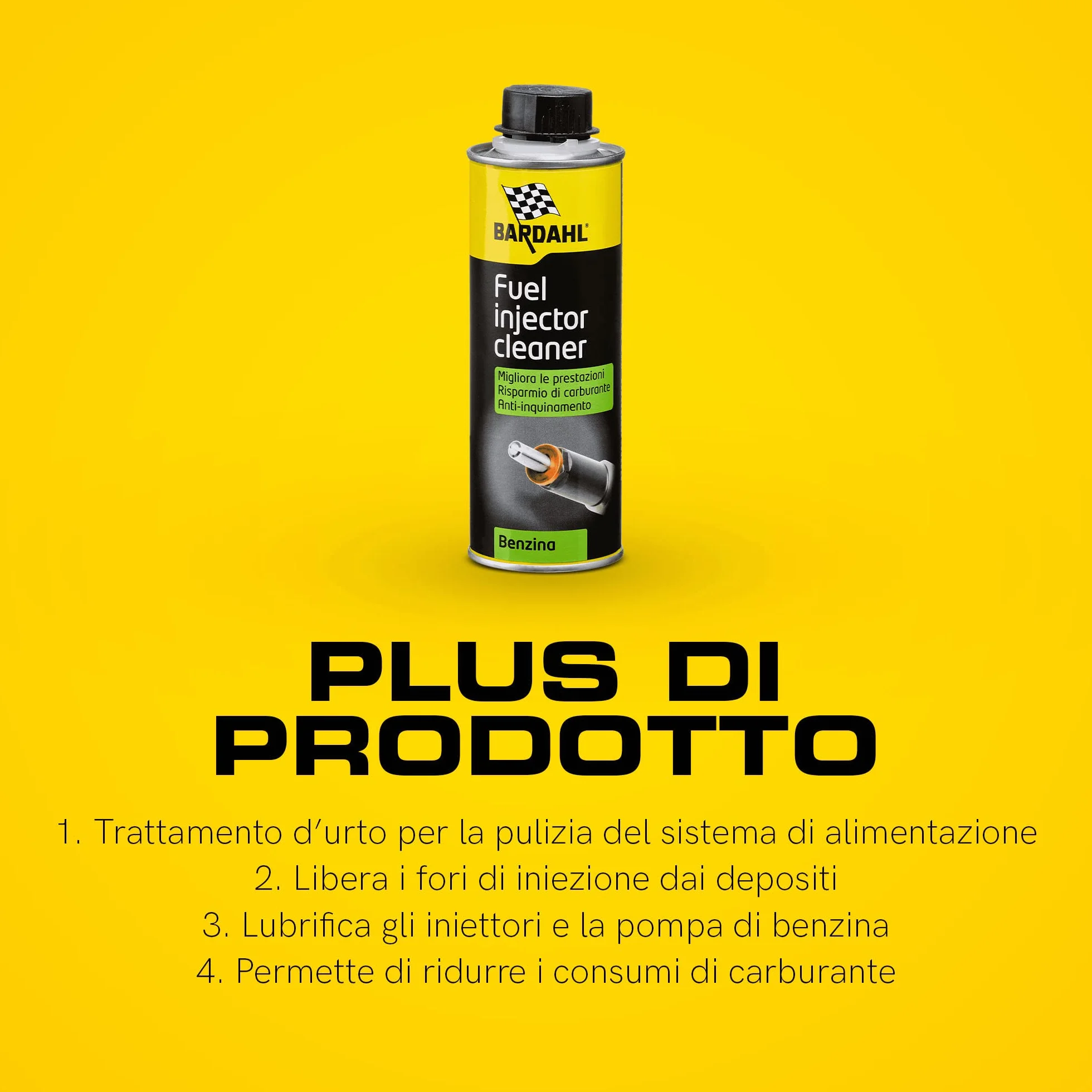 Bardahl 101023 - Additivi Pulitore Iniettore Benzina, 300 ml, Riduce i rumori del motore, Facilita le partenze a freddo, Riduce i consumi eccessivi di carburante