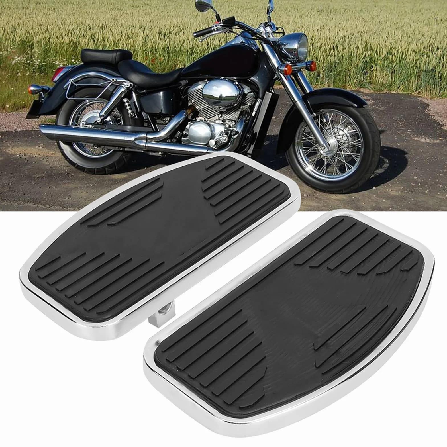 Pedane Moto, Pedana Pedale Moto Poggiapiedi Adatto per Shadow 750 ACE VT400/750 1997 1998 1999 2000 2001 2002 2003 Pedana Anteriore, Pedane Posteriori