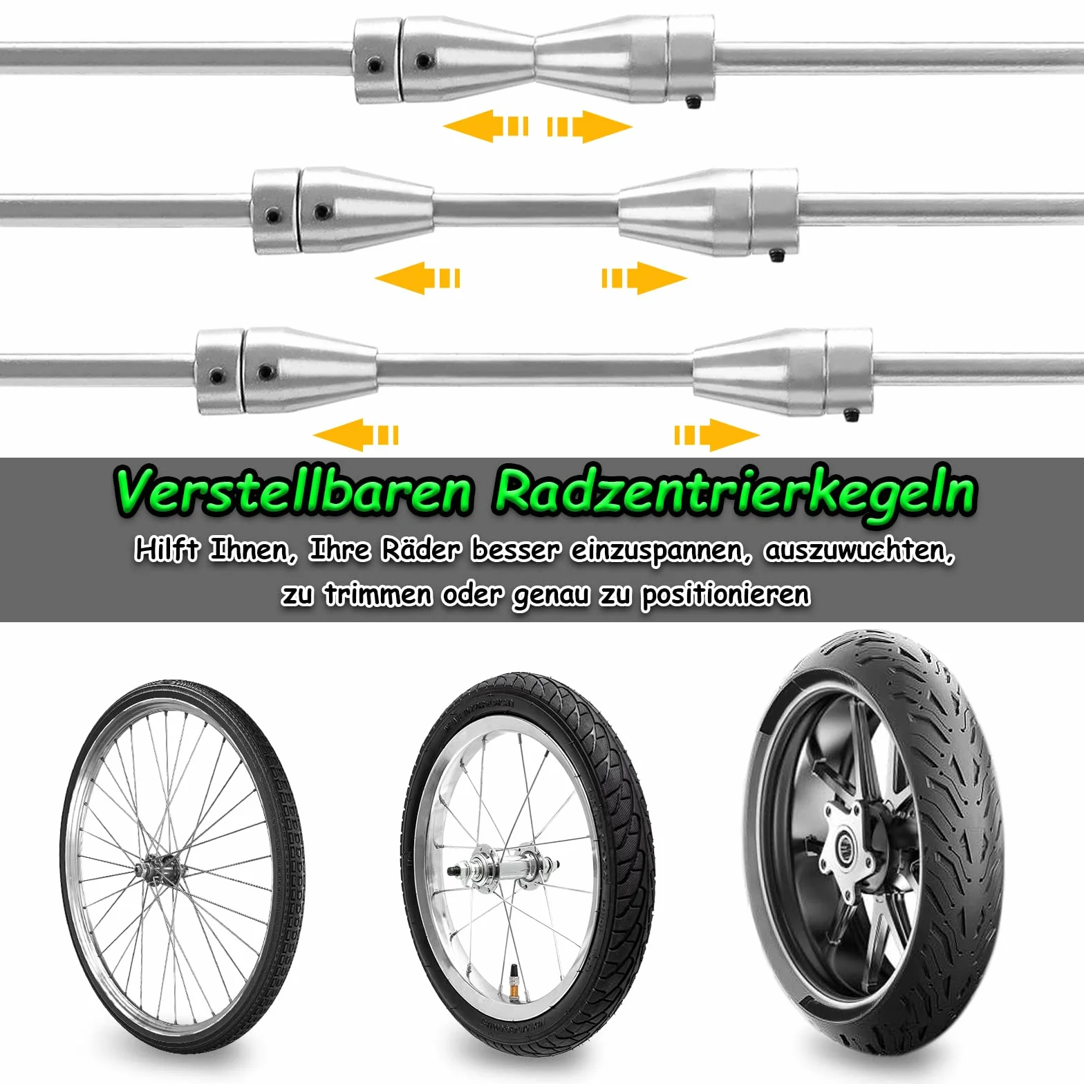 Froadp Equilibratrice per Ruote di Moto con Cono di Centraggio Regolabile Equilibratrice Bilanciatore per Ruote con Livella Integrata e Piedini di Appoggio per Moto e Scooter (40x19x50cm)