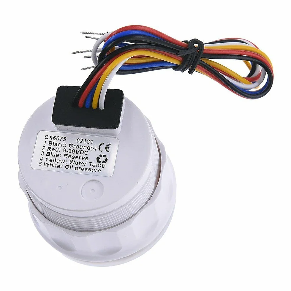 Geloo 3 in 1 52 mm Voltmetro Indicatore Temperatura Acqua Misuratore Pressione Olio 9-32V IP67 Impermeabile