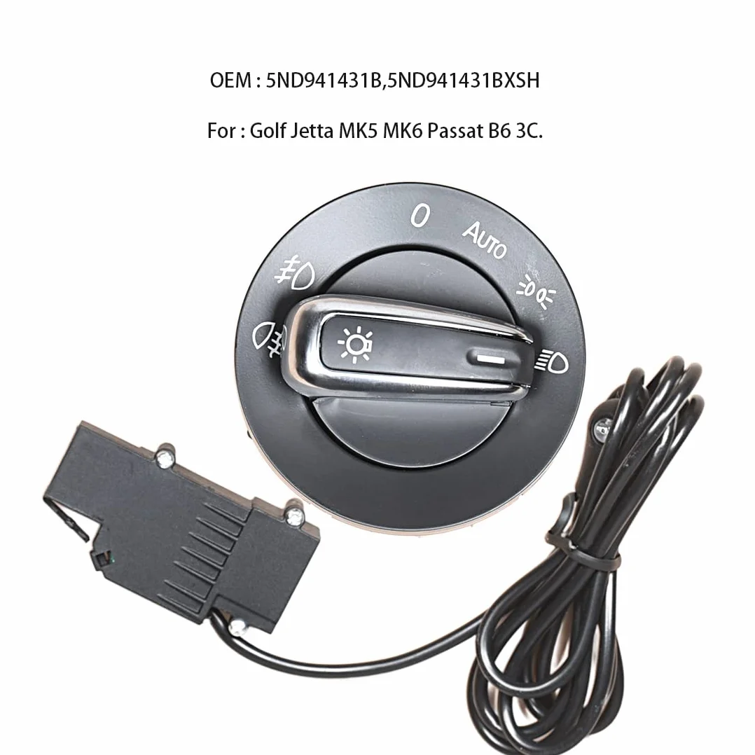 Interruttore Luci Automatiche 5ND941431B per VW Touran Golf Jetta Caddy Passat Modulo Controllo Fari