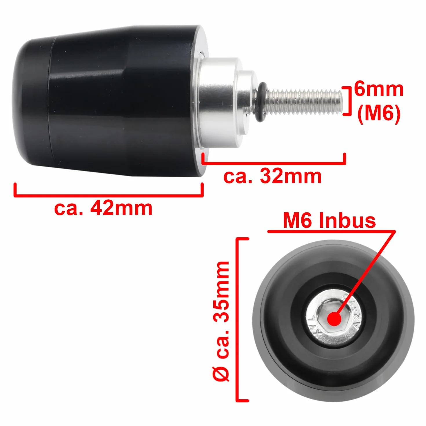 Area1 Set Pesi Manubrio/Ammortizzatori Vibrazioni per Moto – Compatibile con CRF, CB500X, Hornet, CB500 / 750/1100, CB125F, CB500F, CB500X, CB600F, CB650F, CB900F, CB1000, CBR125, CB125R