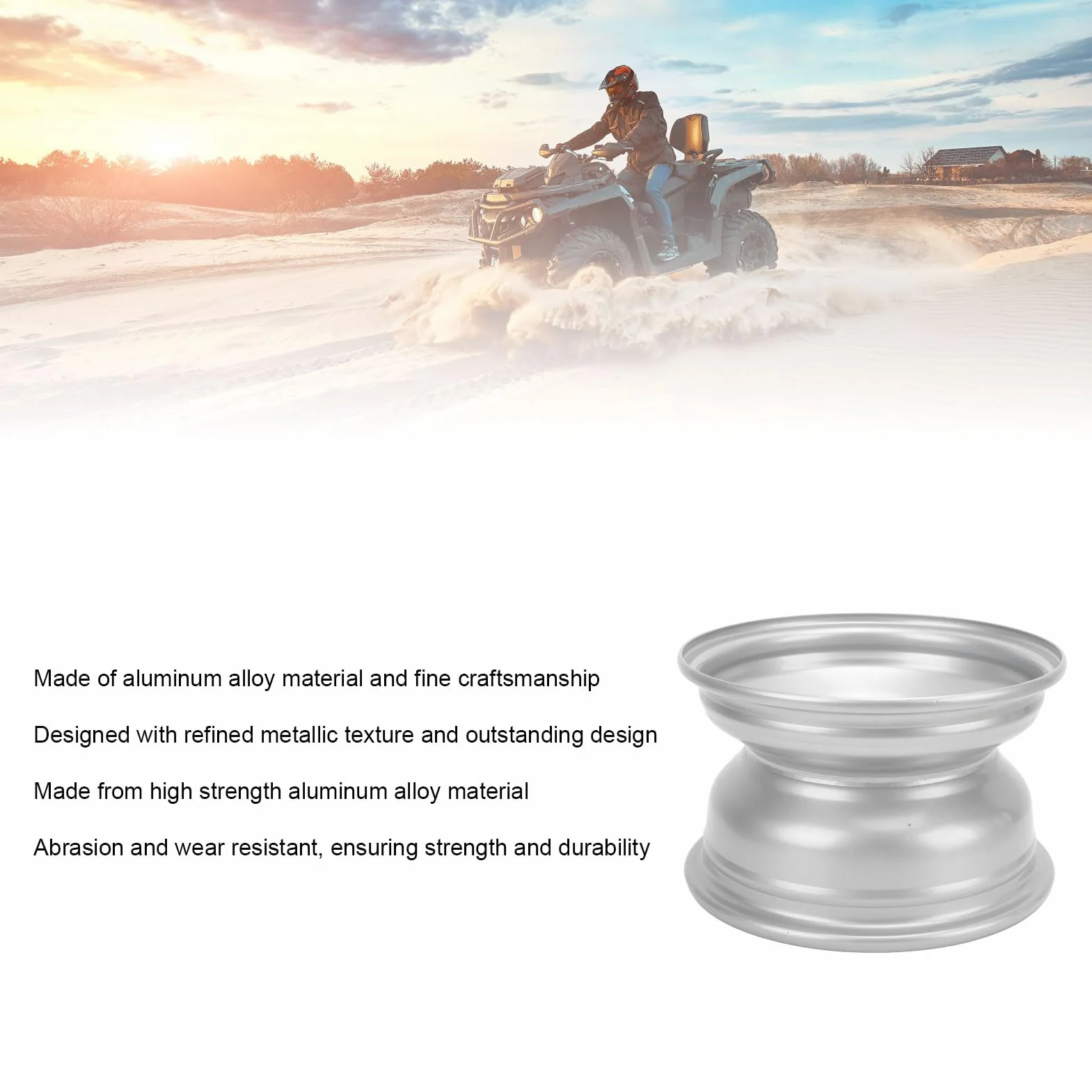 Ausla ATV Ruota Lega Alluminio 8 Pollici 4 Bulloni Cerchione Rimorchio Quad Bike Go Kart 140mm