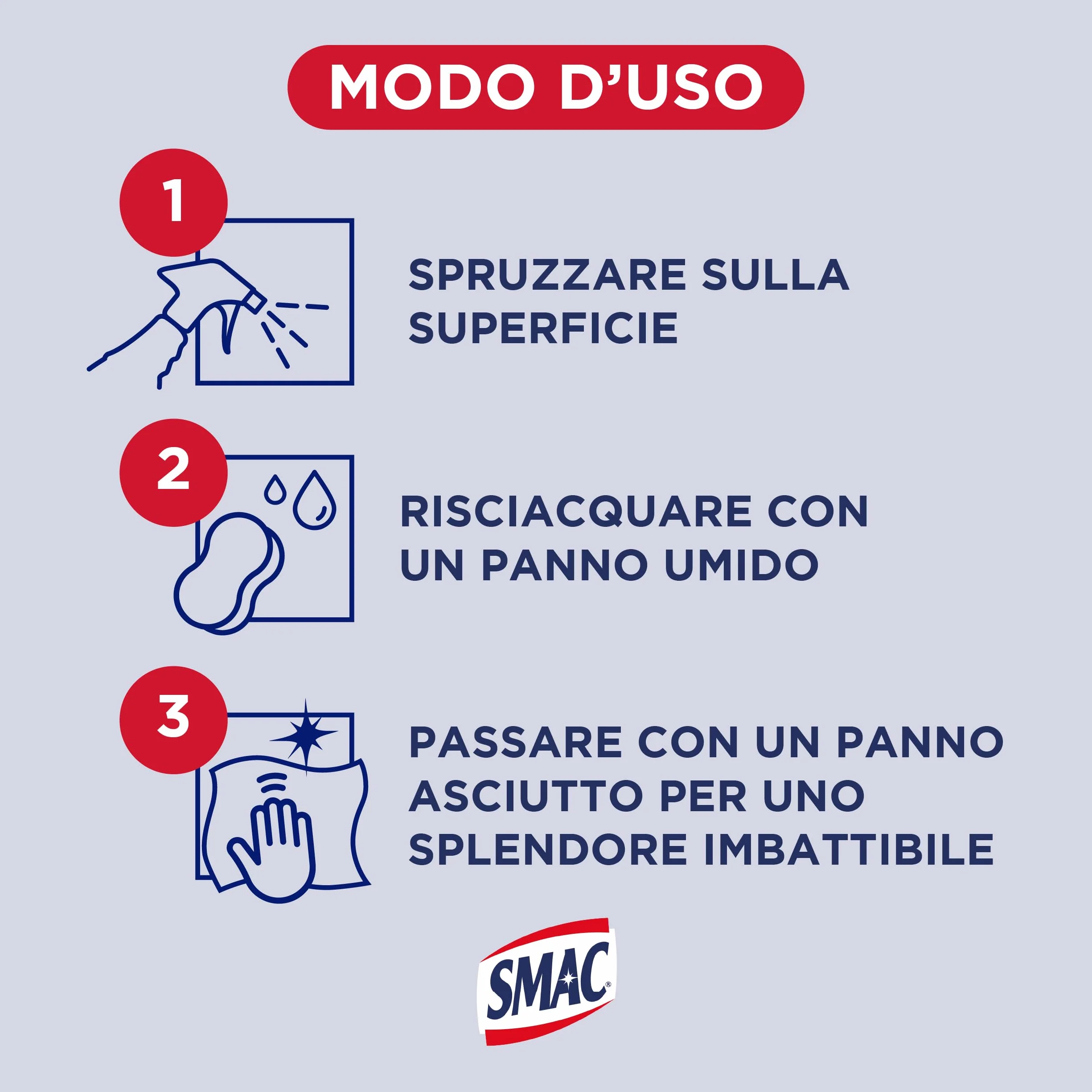 Sgrassatore Spray Smac 500 ml x 4 - Detergente per Superfici Delicate