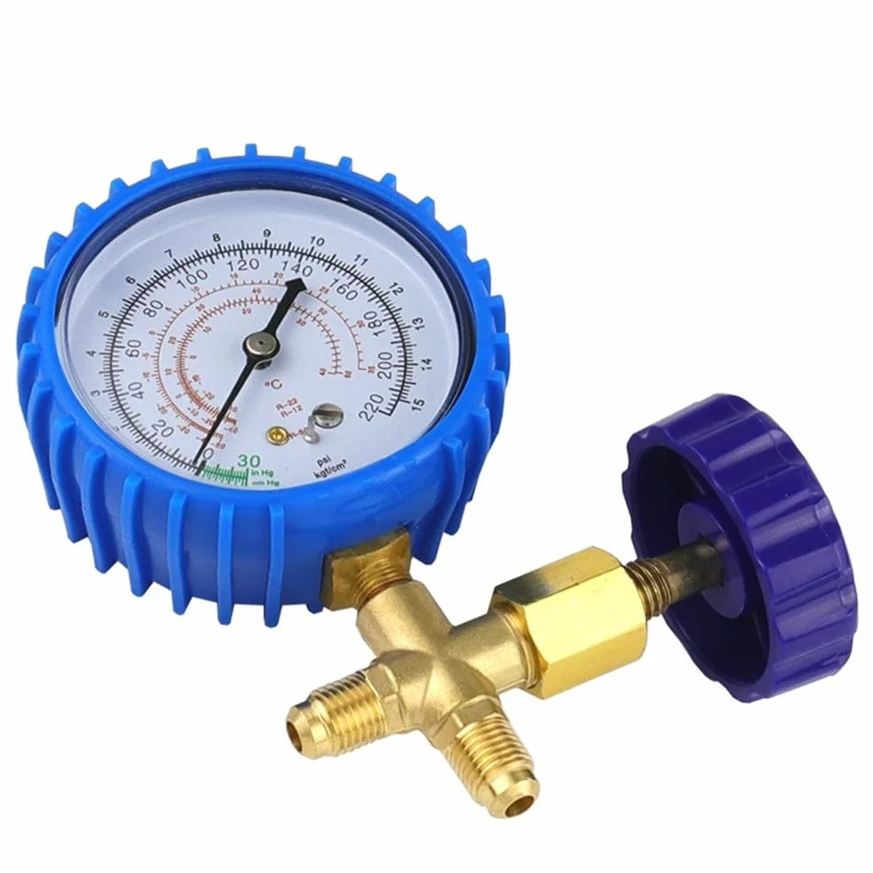 Valvola a manometro singolo bassa pressione R134a R410a compatibile strumenti ricarica aria condizionata