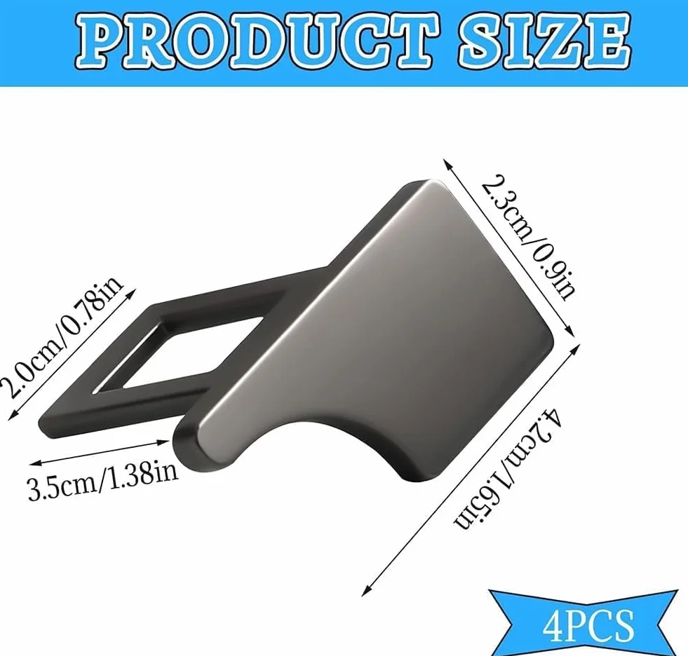 4 Pezzi Accessori Auto Interno 42×23×35mm Universale Accessori Auto Nero Accessori Auto Ricambi
