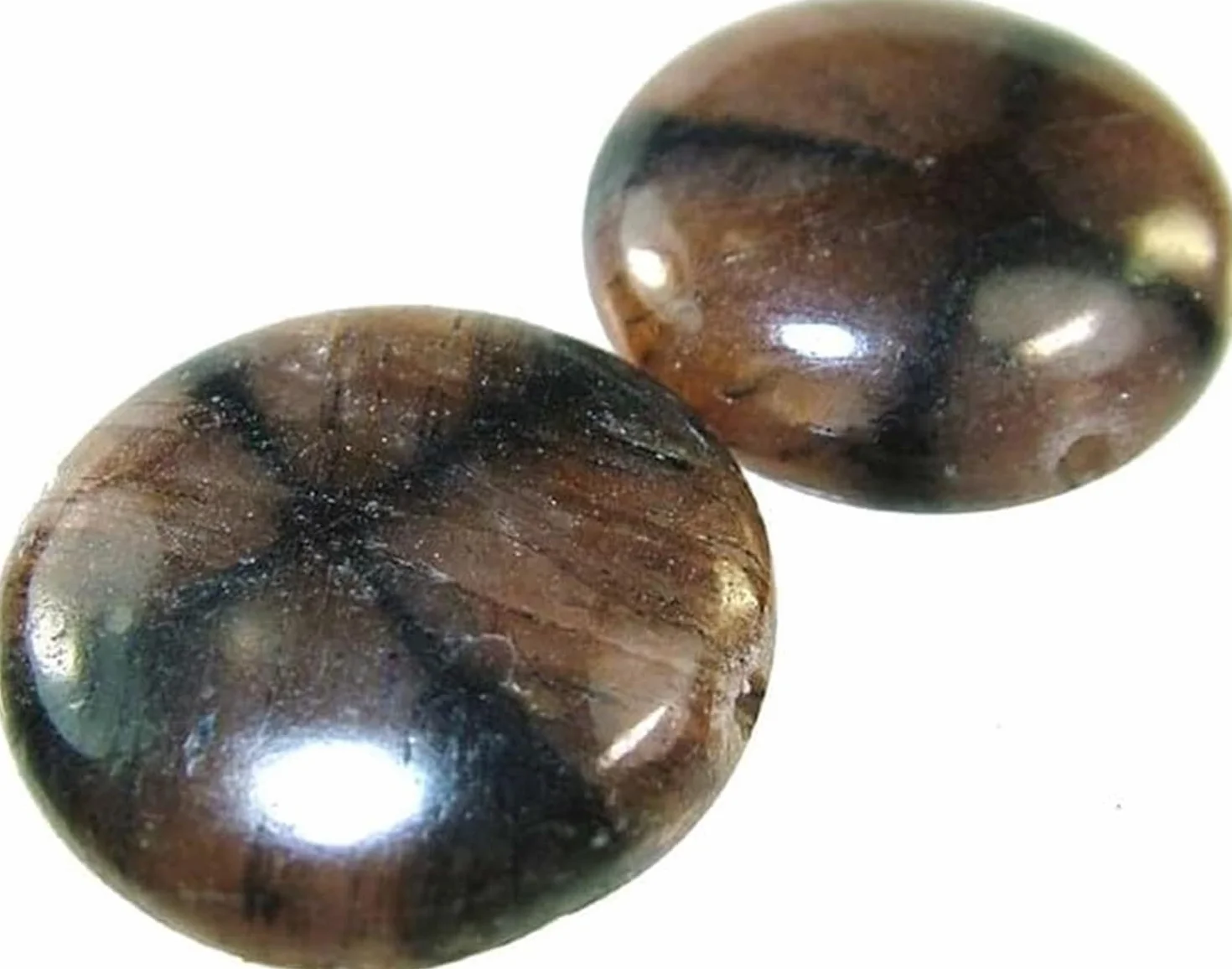 Pietre Levigate Minerali Naturali Cristalloterapia Reiki Cristallo Singolo 20-25 mm CHIASTOLITE