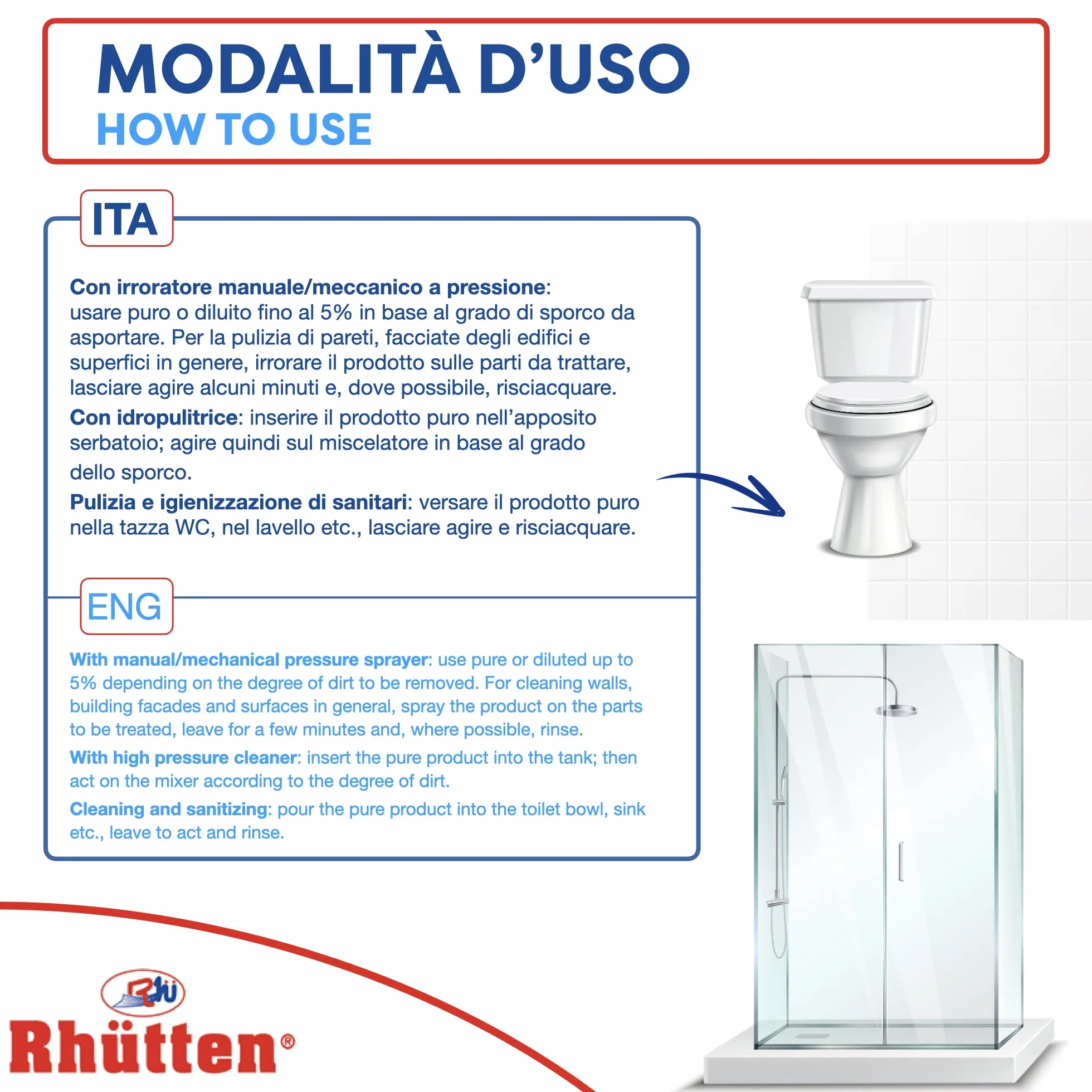 Rhütten Via Muffa Rh Detergente Cloroattivo Azione Rapida 2L