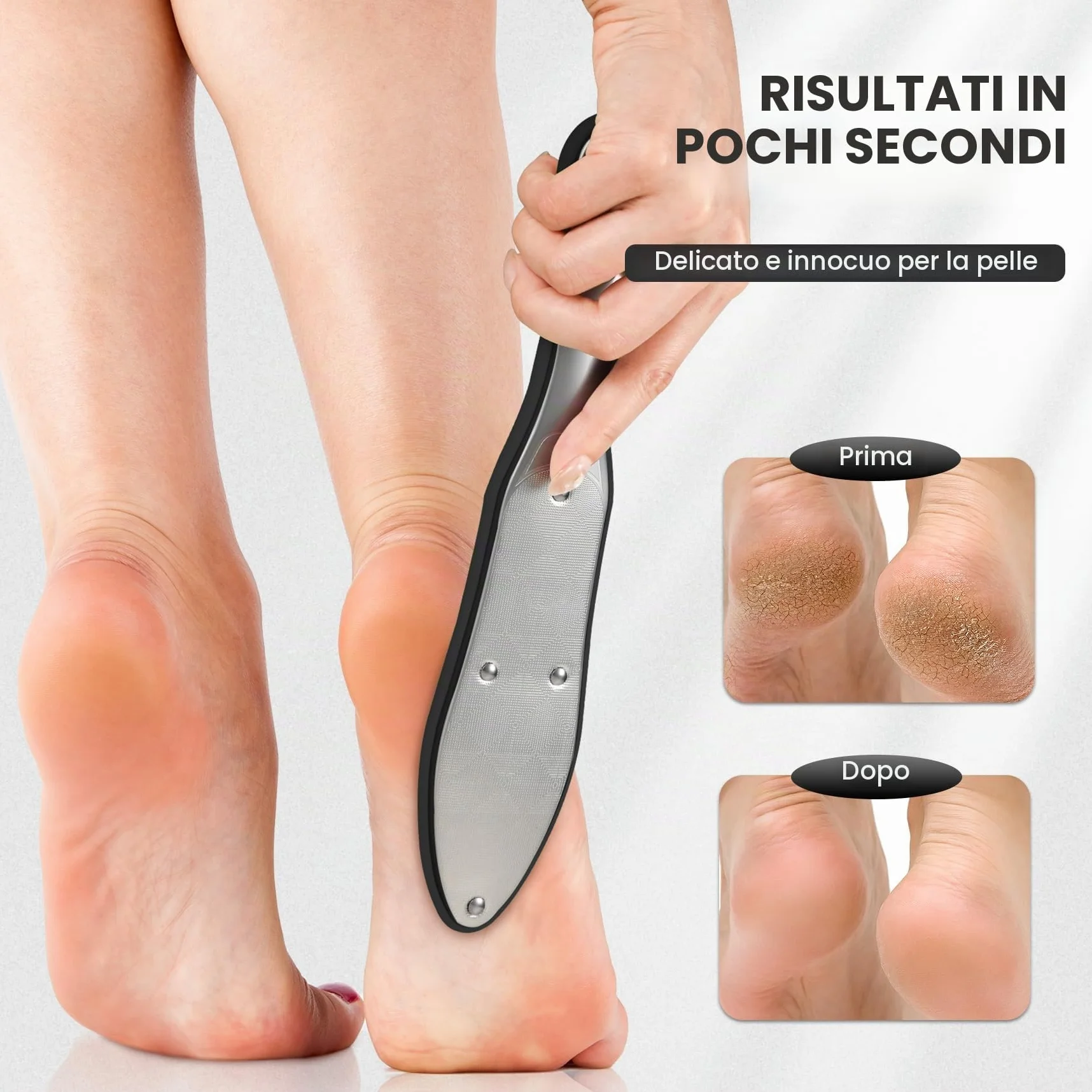 BEZOX Lima Per Piedi In Acciaio Inossidabile Professionale Attrezzi Pedicure Rimuovere Calli