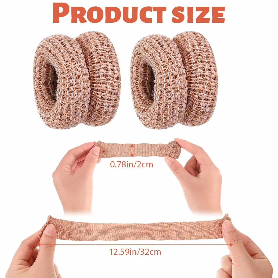 Bendaggio Tubolare per Dita, Bende Proteggi Mano, Fascia Protettiva Traspirante, 36 Pezzi (Colore Pelle)