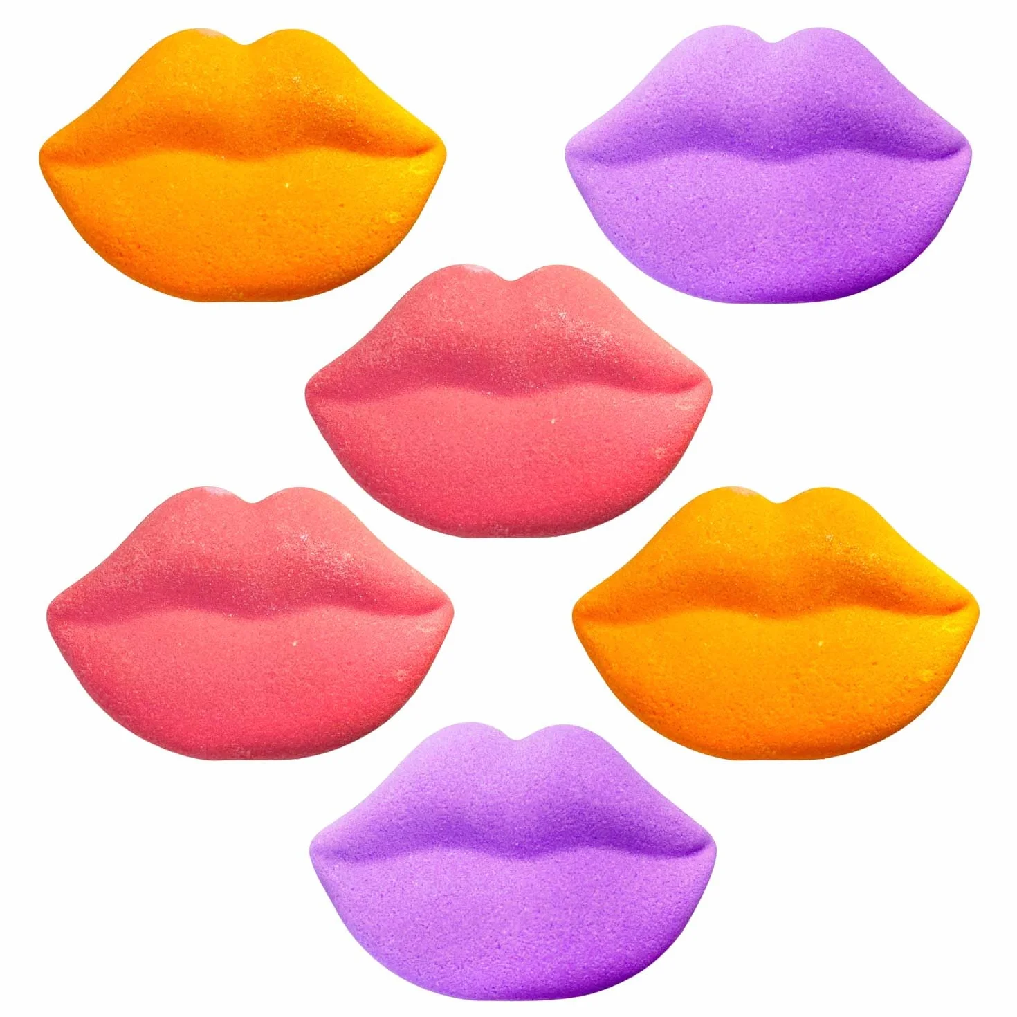 CRAZE BODYNESS Bath Kisses 6 bombe da bagno a forma di labbra con burro di cacao 40g