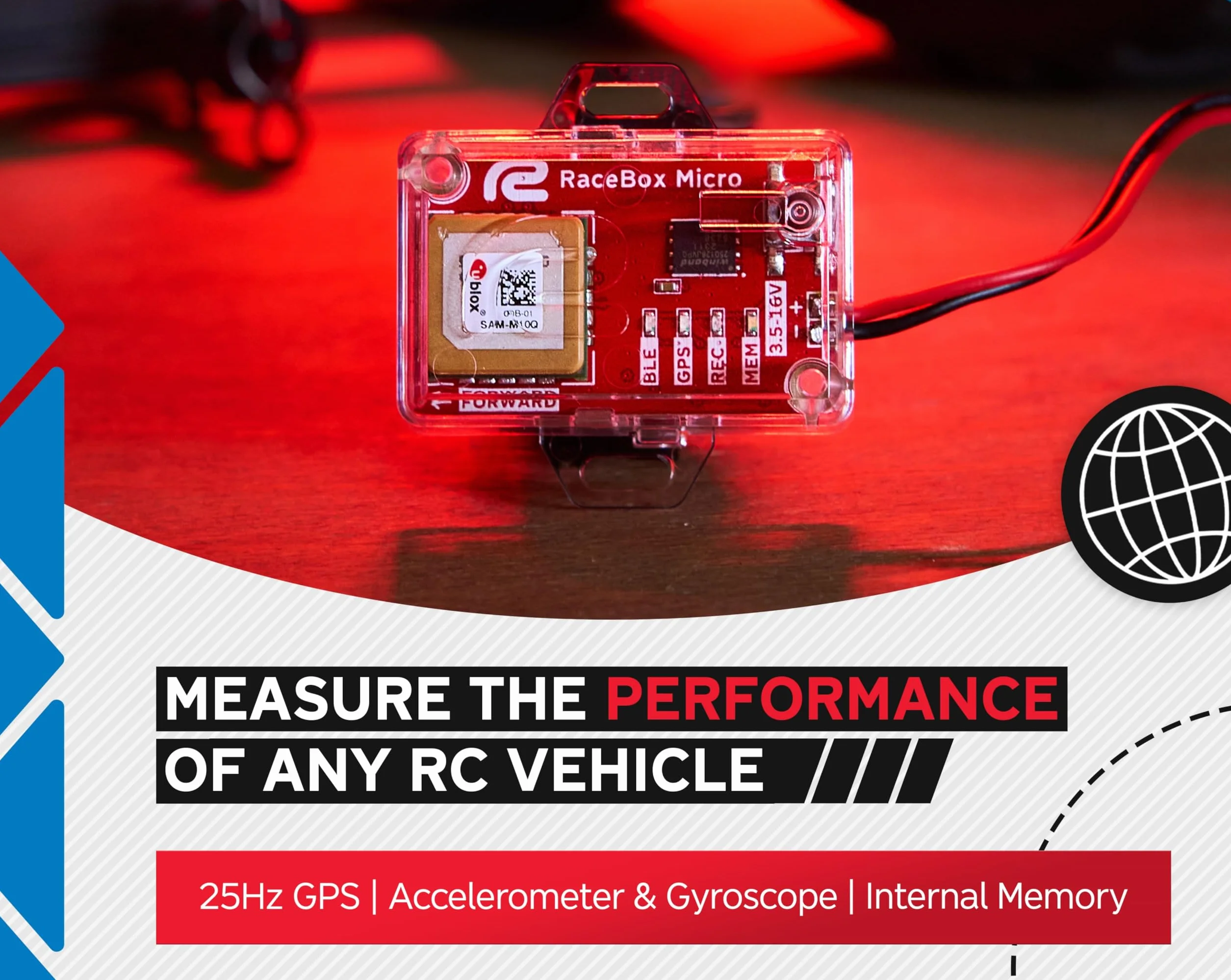 Micro – 25 Hz GPS Lap Timer Drag Meter 0 – 100 moto auto RC