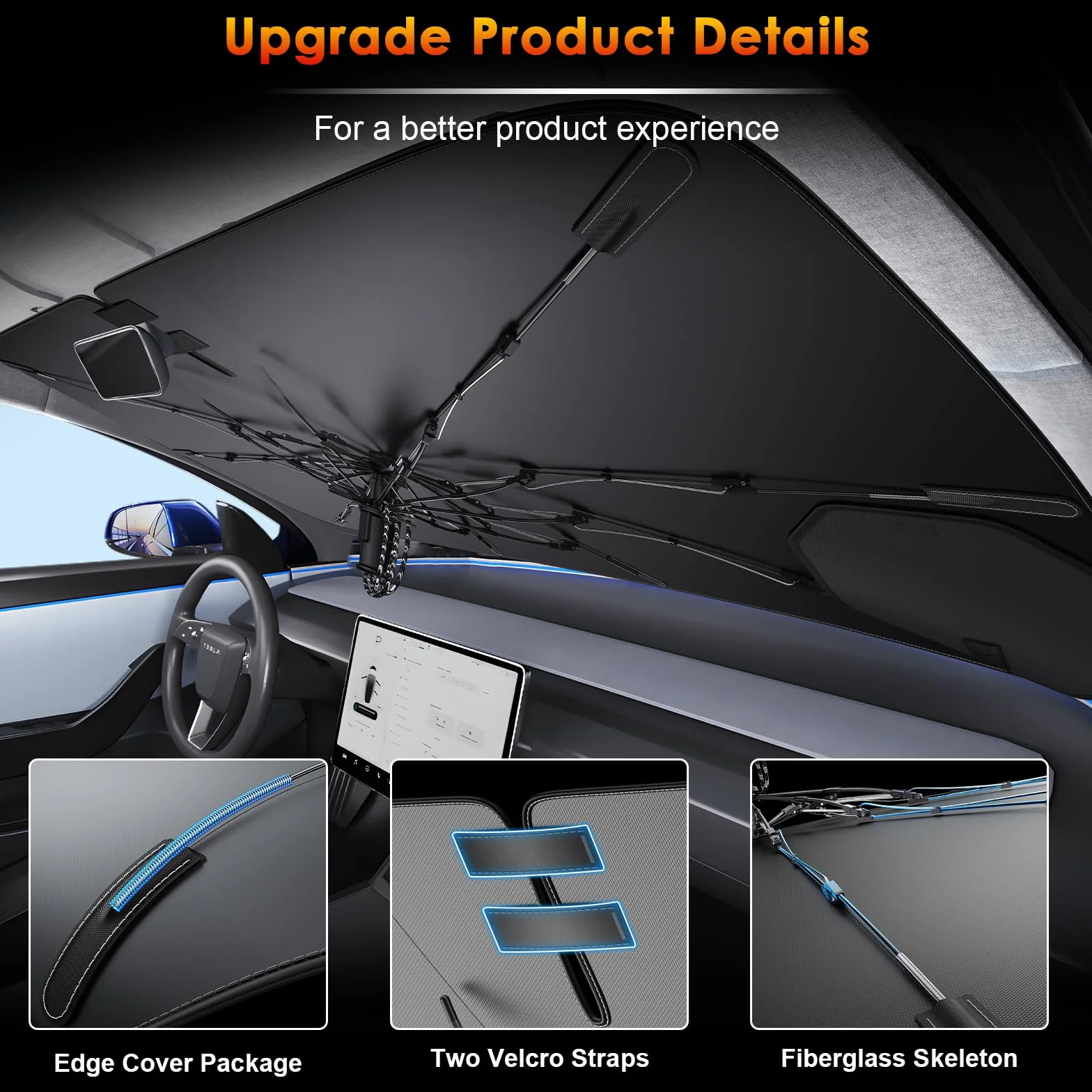 [2026 Aggiornamento] BSTW Compatibile con Renault Clio V 2020-2025 2026 Parasole Parabrezza, Parasole Pieghevole Automatico Design con Coulisse Isolamento Termico e Protezione UV Clio 5 Accessori