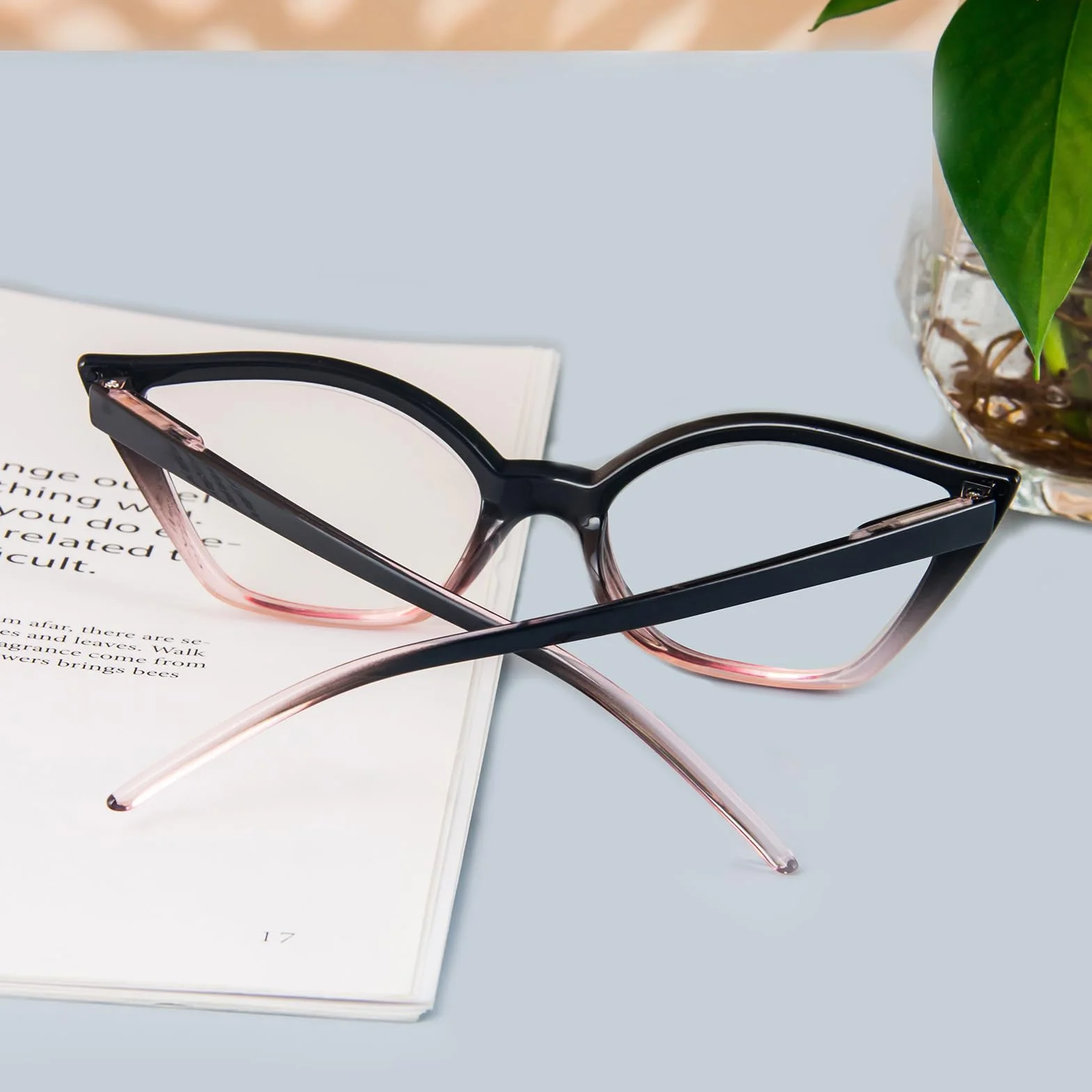 Occhiali da Lettura Donna Anti Luce Blu Cat Eye 1.5 Rosa